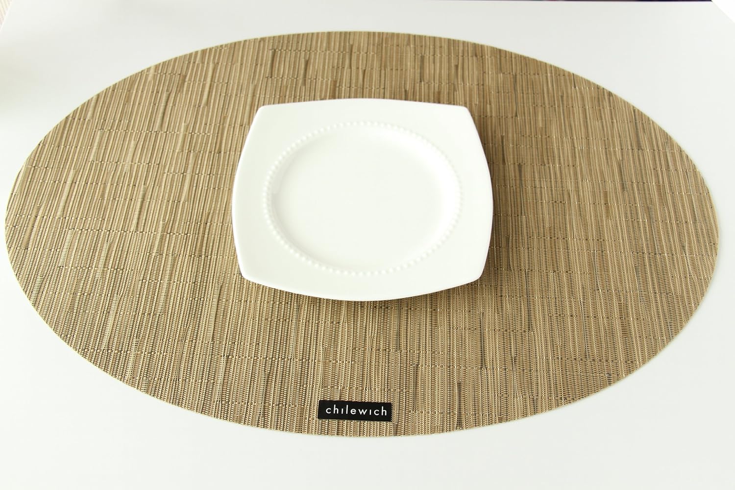 Chilewich Bamboo Table Mat Oval, Camel Home & Kitchen