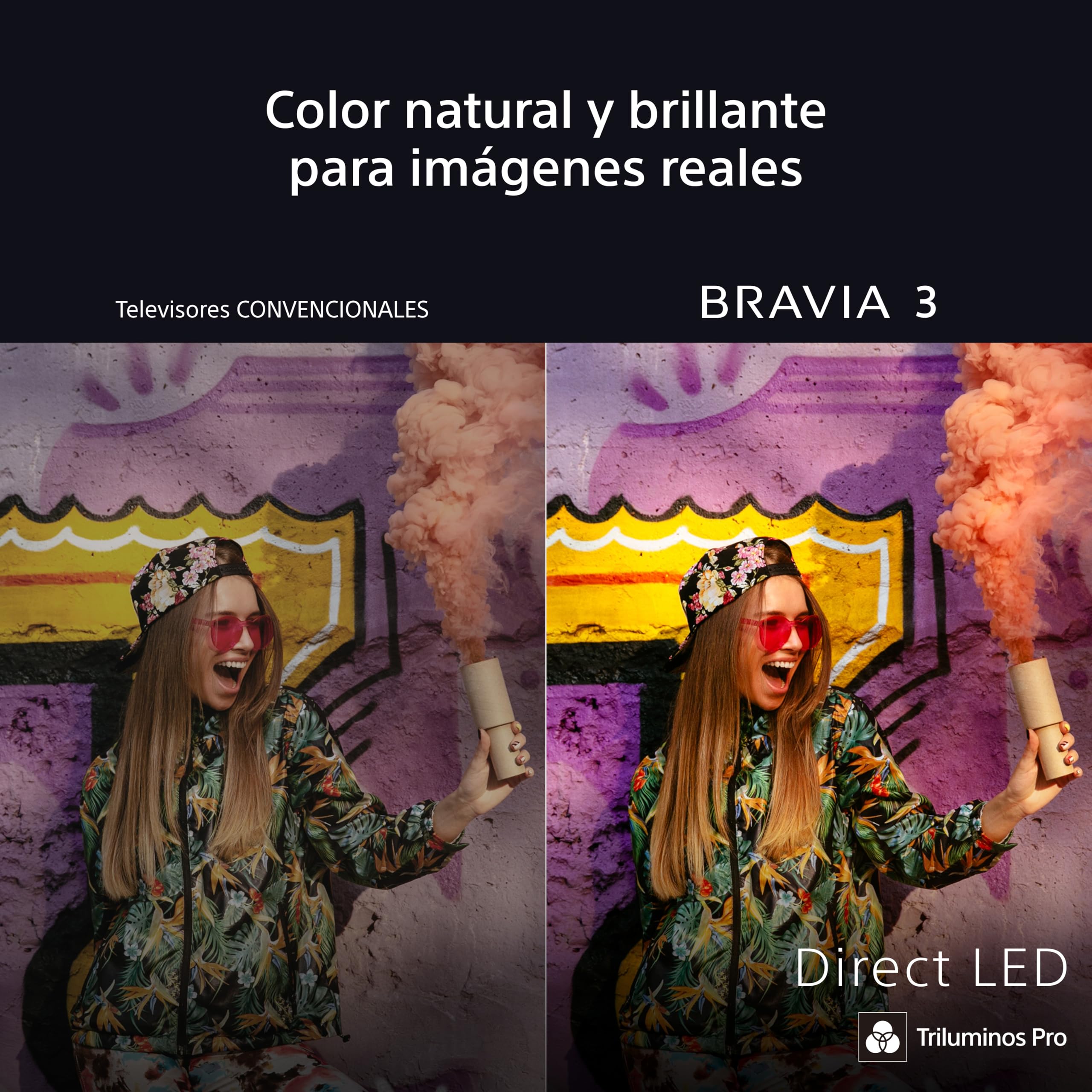 Sony BRAVIA 3, TV 43", Direct LED, Altavoz X-Balanced, Dolby Vision/Atmos, Google TV 2025, Apple AirPlay 2, Eco Dashboard 2, Menú del Juego 2, Smart TV, K43S32, Negro, Bravia 3​, 43 Inch