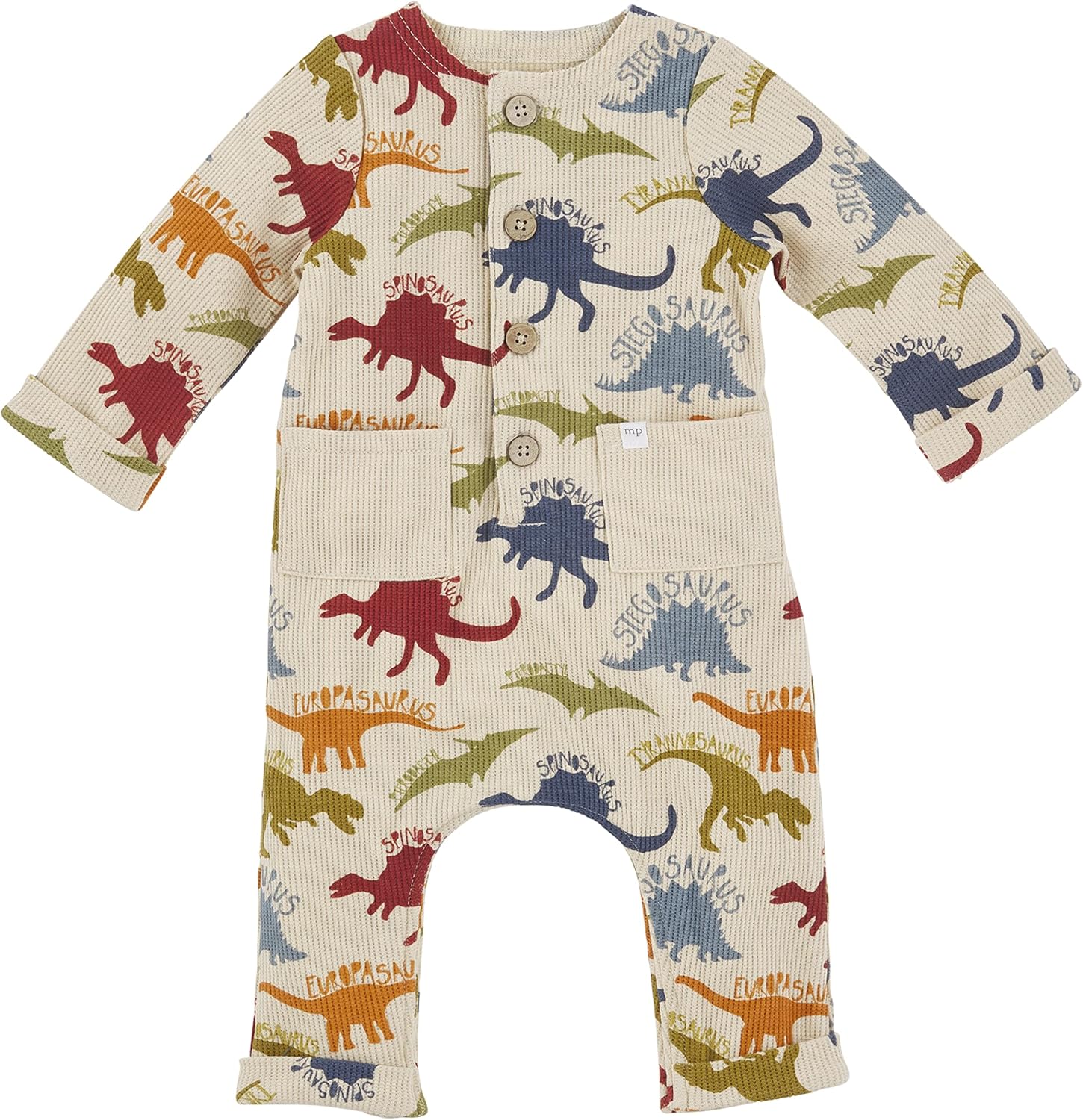 Mud Pie Boys Baby Boy Bodysuit, Dinosours, 9-12 Months