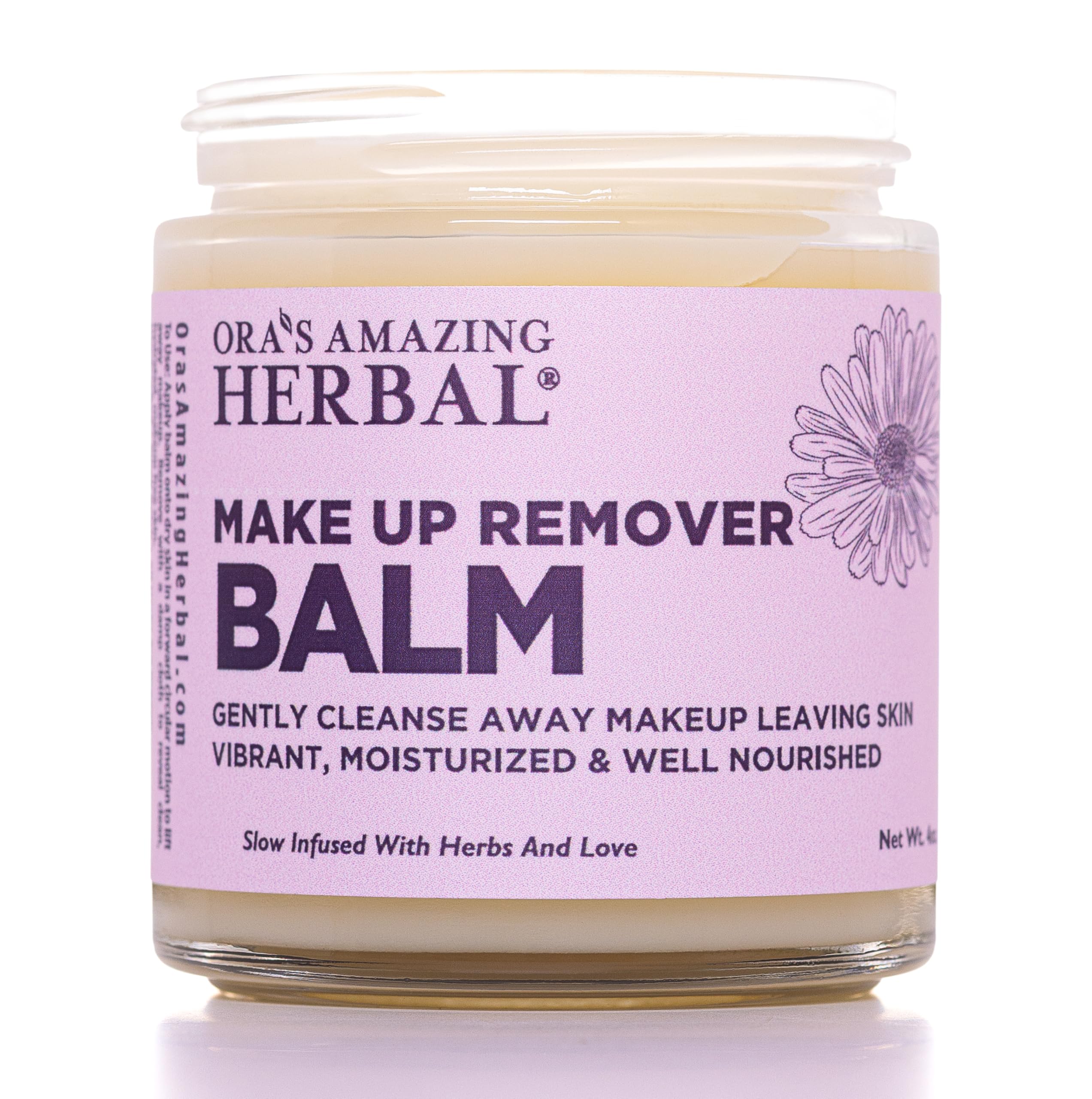 Makeup Remover Balm, Calendula Cleansing Balm with Licorice Root, Make Up Remover, Fragrance Free Skincare, Plant Based Makeup Melt, 4 oz