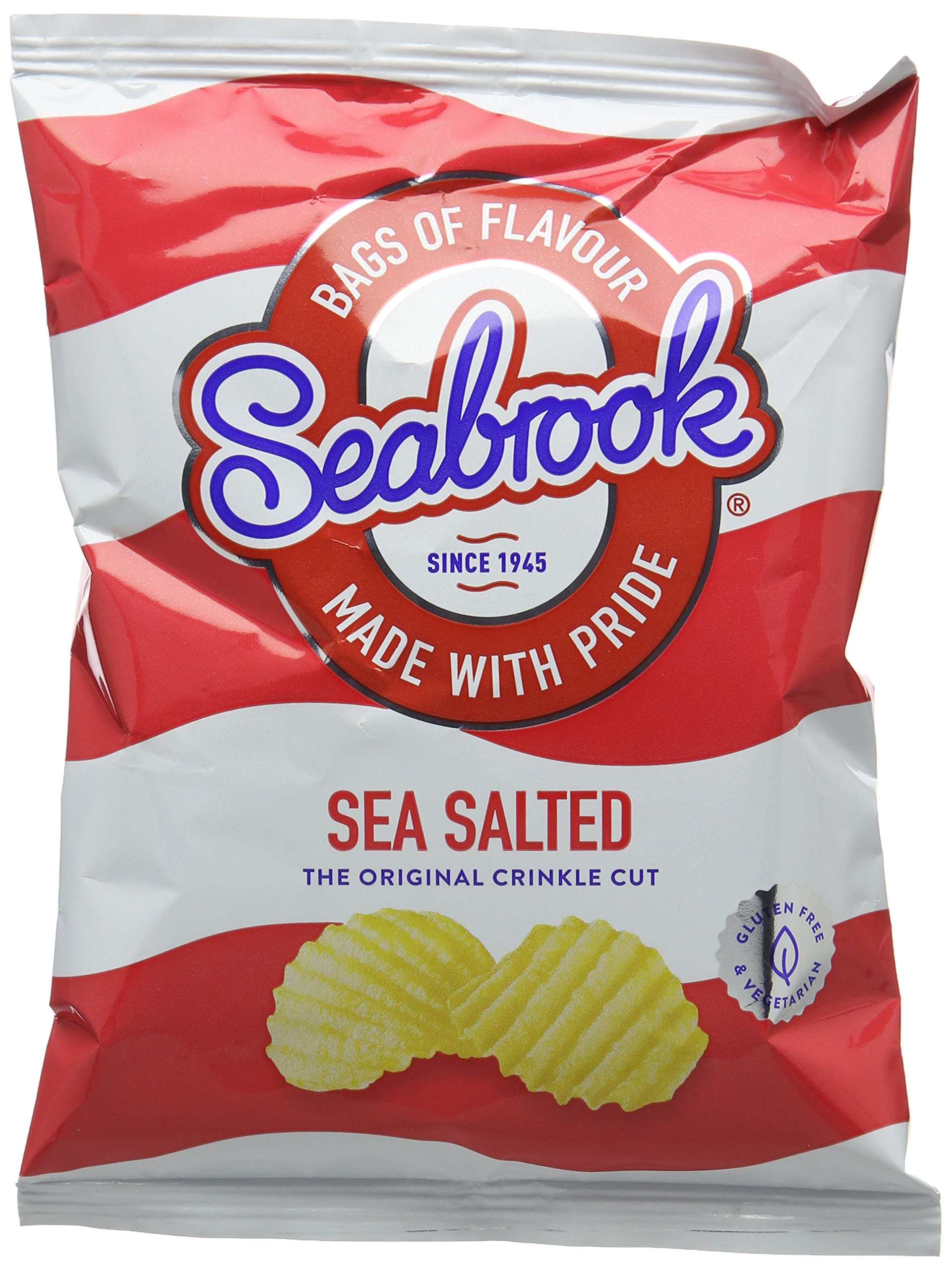 SeabrookCrinkle Cut Potato Sea Salted Crisps 31.8 G (Pack of 48)
