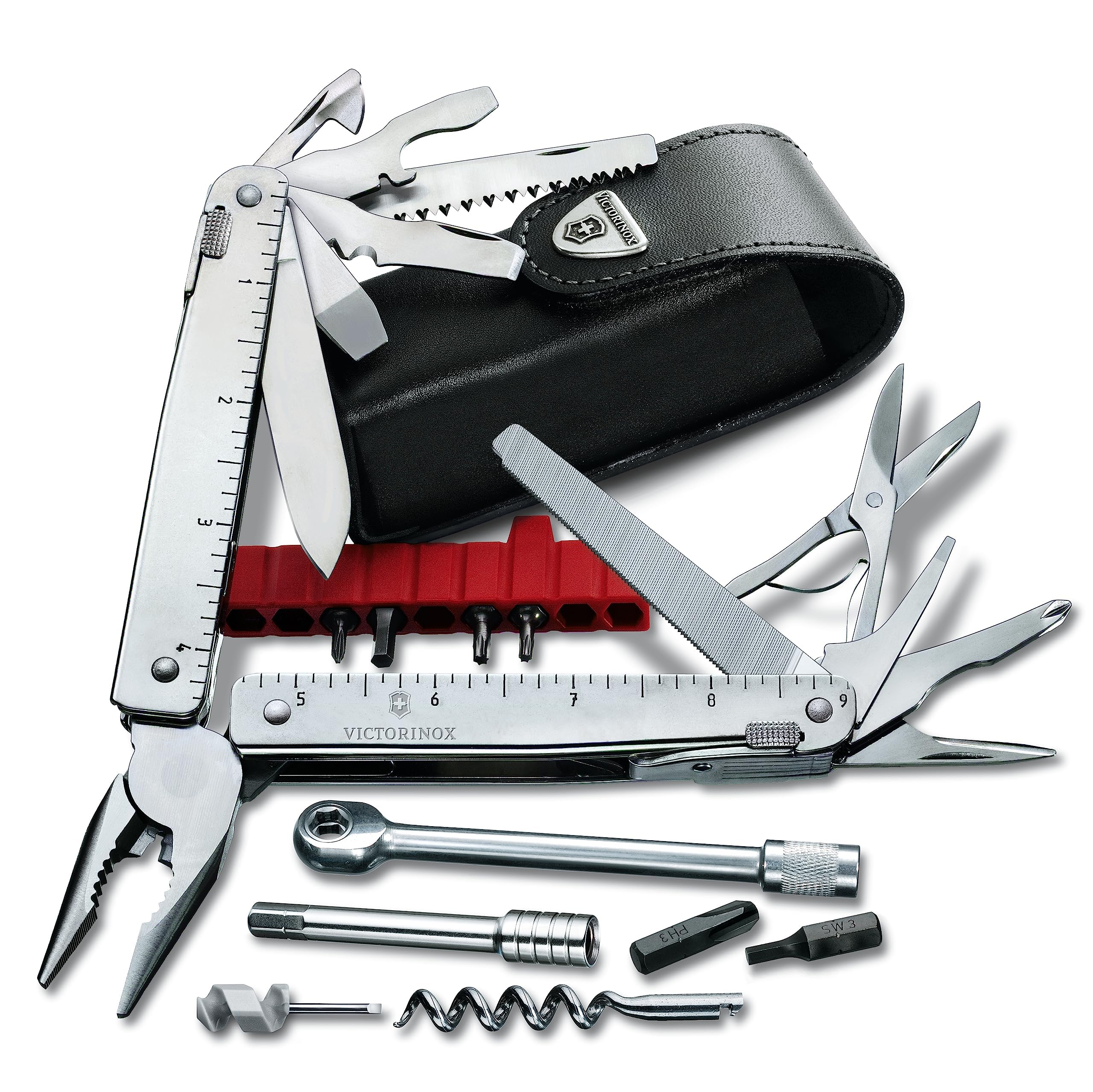 Victorinox 3.0339.L Swisstool X Plus Ratchet with Leather Pouch
