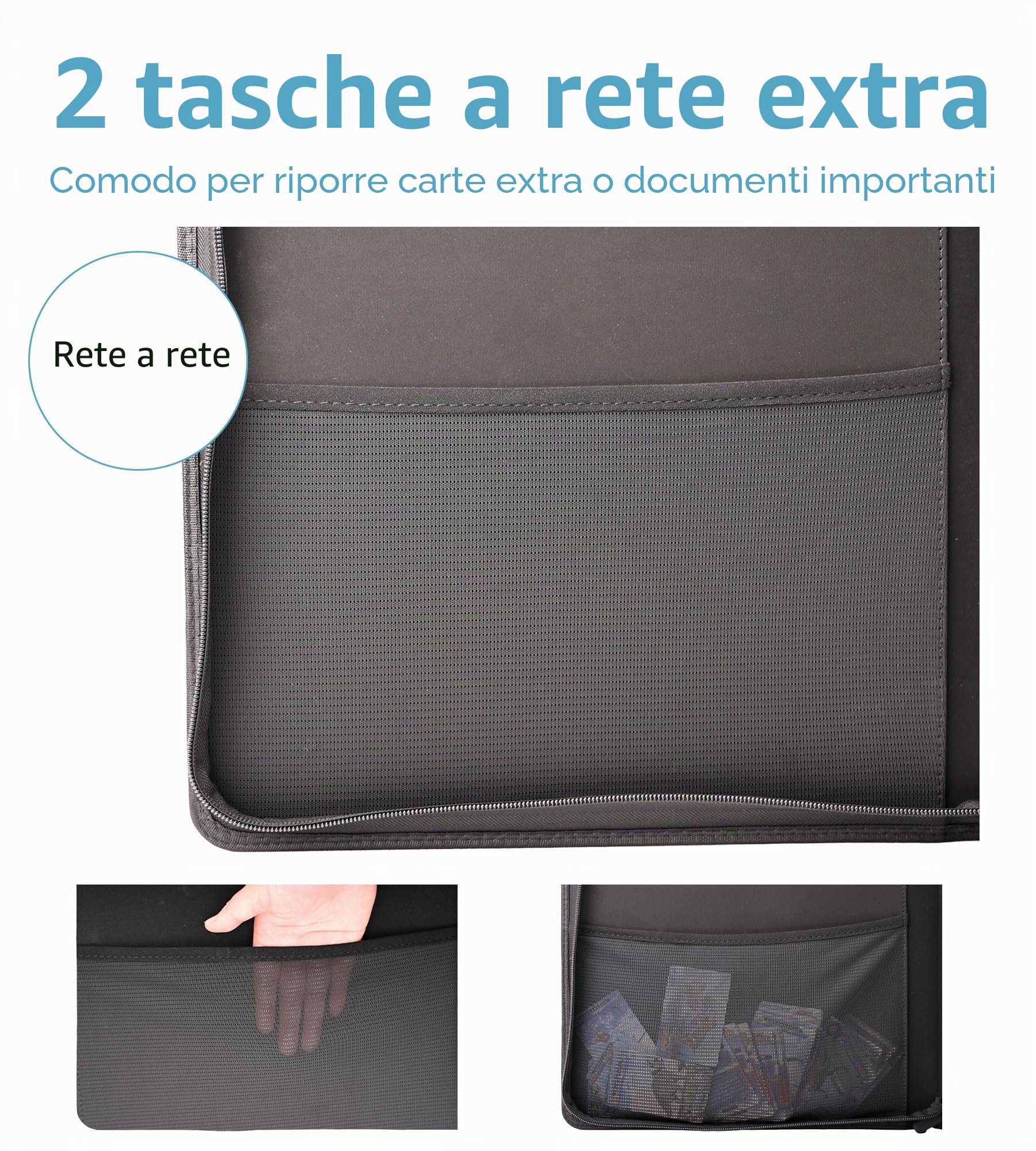 EGOSKY Raccoglitore per carte collezionabili con oltre 1000 tasche, 16 tasche laterali, per sport, biglietti da visita da gioco, (nero)