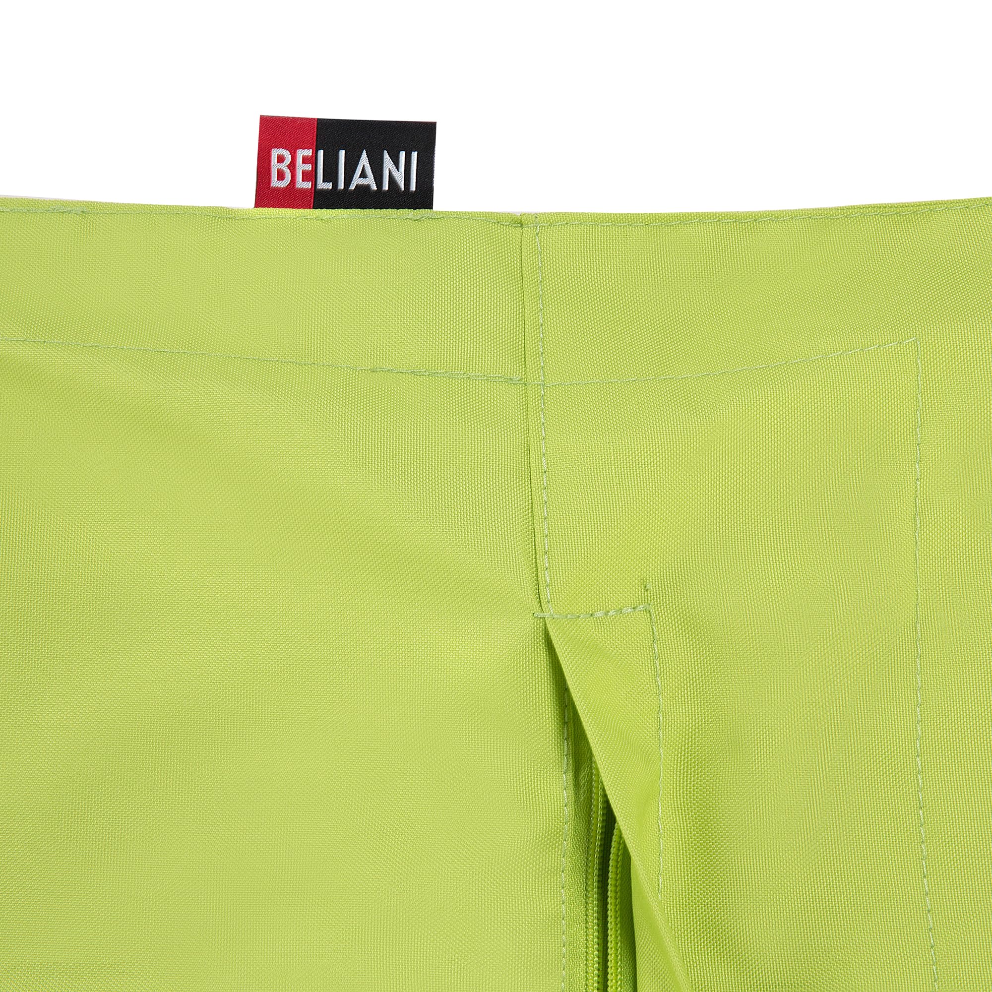 Beliani Moderne Sitzsackhülle Extra Groß Nylon mit Reißverschluss Wasserdicht Langlebig für Innen und Außen 140 x 180 cm Limettengrün Fuzzy