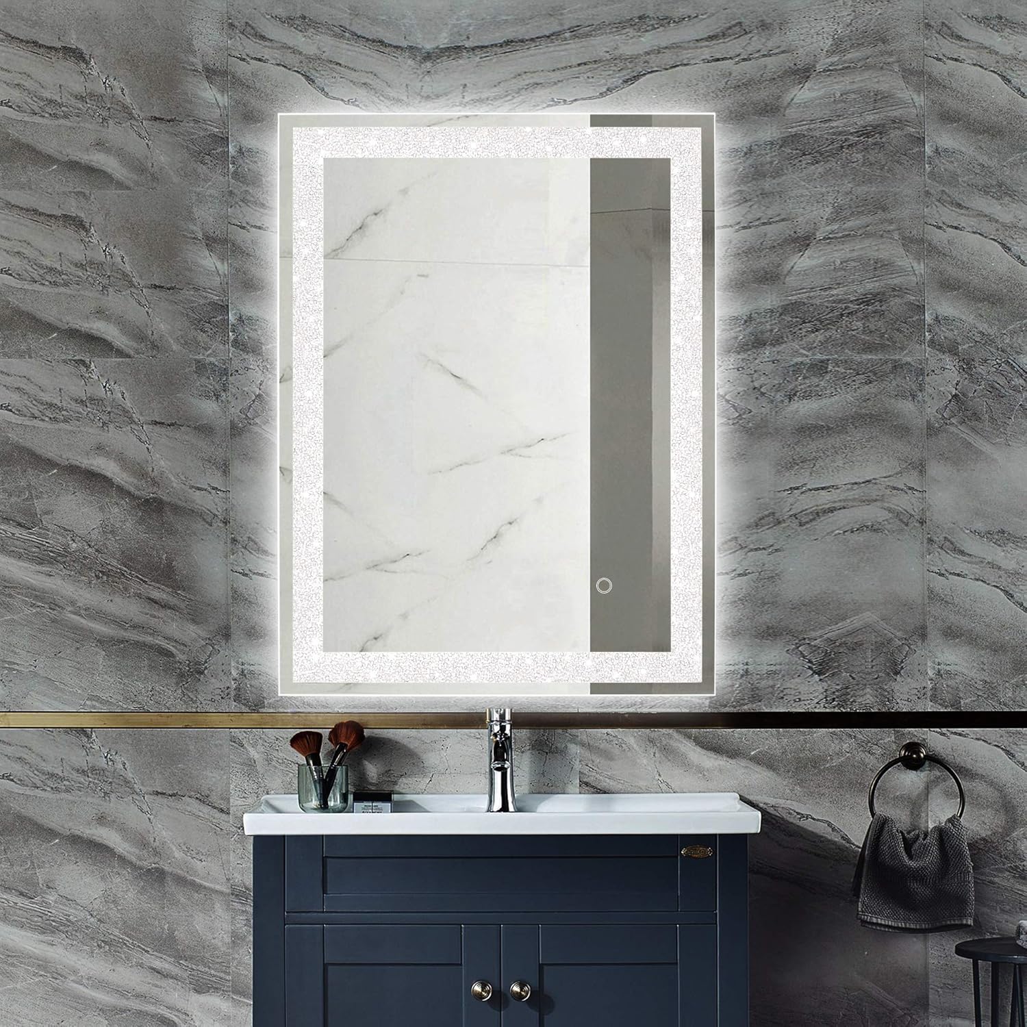 Frее Shірріng оƒƒеr MAGGIIC Crystal Inlay 32 x 24 Inch Horizontal&Vertical LED Dimmable Bathroom Wall Mounted Mirror Makeup Mirror Anti-Fog+IP44 Waterproof +CRI>90+UL Listed Blасk Frіdау Sаlе 2022 MAGGIIC Crystal Inlay 32 x 24 Inch Horizontal&Vertical LED Dimmable Bathroom Wall Mounted Mirror Makeup Mirror Anti-Fog+IP44 Waterproof +CRI>90+UL Listed