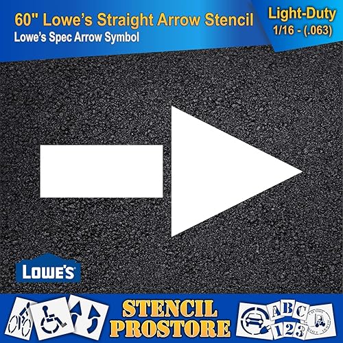 Miniatura 6 de Plantillas para minoristas  Lowes  Plantilla de flecha recta de 60 pulgadas  60 x 30 pulgadas x 18 pulgadas (128 mil)  Grado profesional