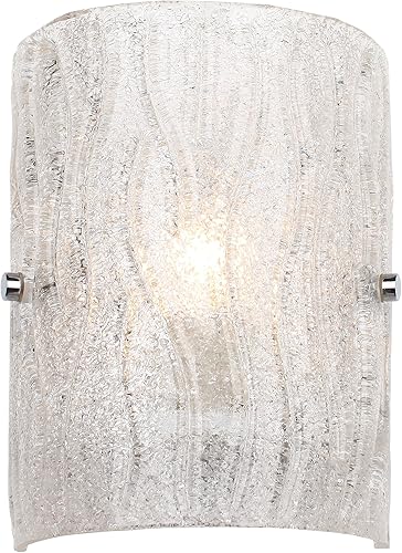 Miniatura 4 de Brilliance - Aplique de pared con 1 luz, acabado cromado con pantalla de vidrio de hielo brillante