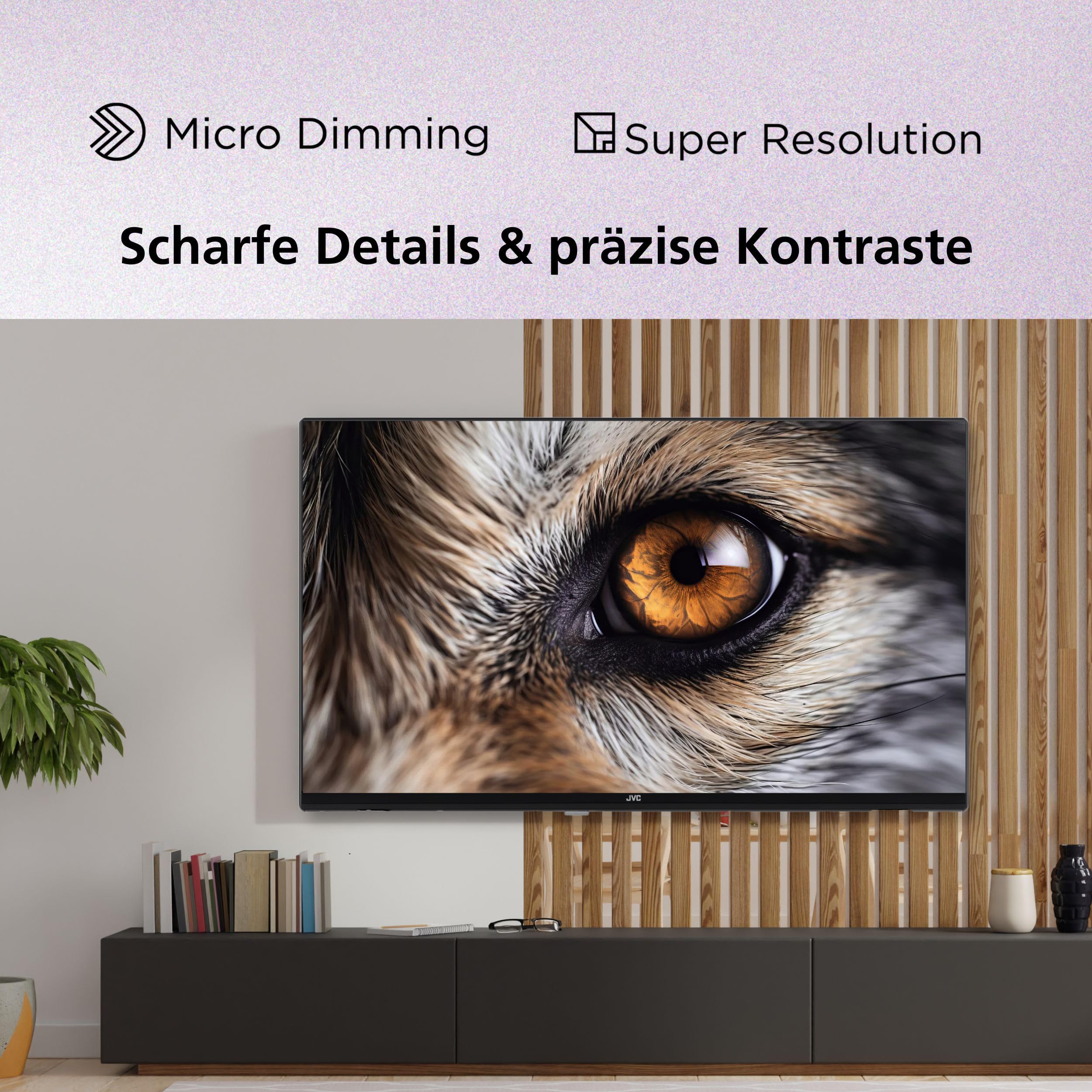 JVC LT-32VDH2555 Fernseher 32 Zoll Smart TV VIDAA HD-Ready HDR Fernseher mit 80 cm Bildschirmdiagonale und integriertem Triple-Tuner, LED TV (2026)