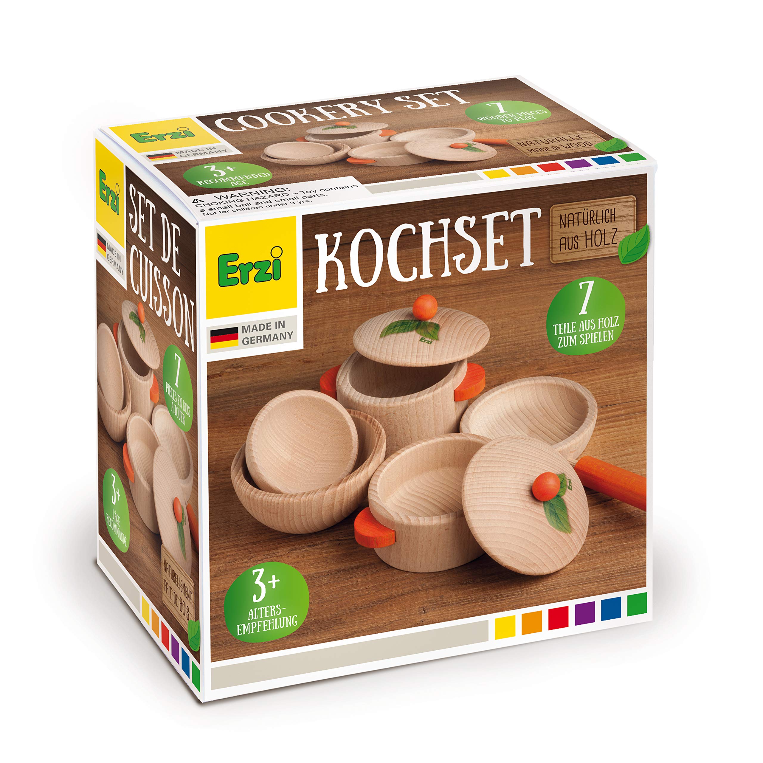 Erzi Moutarde En Bois – Accessoire De Cuisine Et Magasin Pour Enfants – Jeu De Rôle Éducatif – Fabrication Allemande