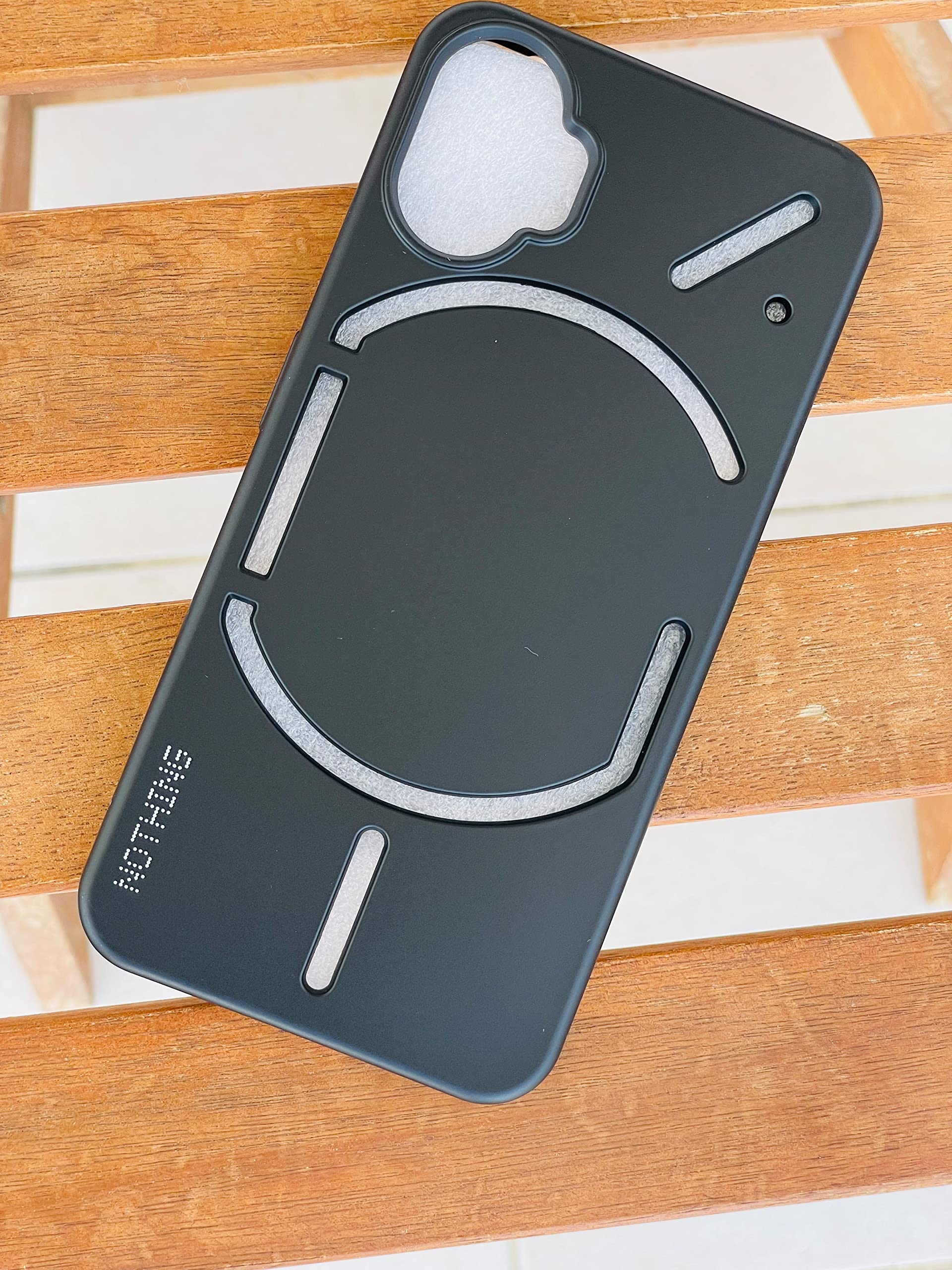 Muzz for Nothing Phone 1 Case, Ultra Slim Shock Absorption Soft Silicone Protective Cases Cover for Nothing Phone 1 (Black)