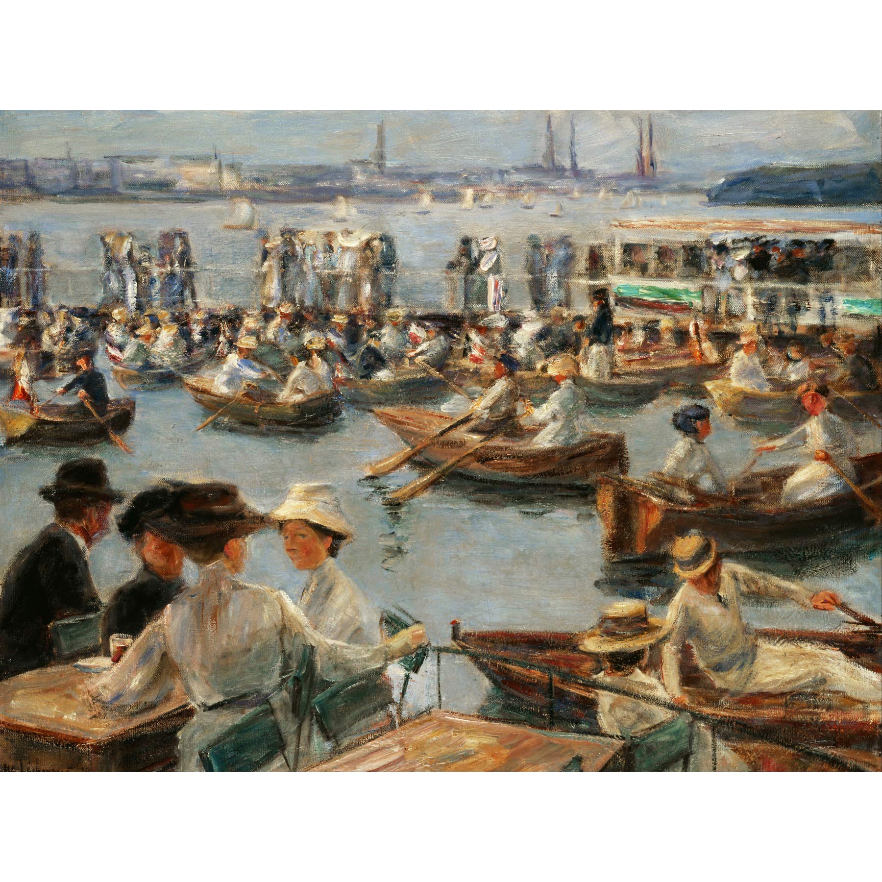 Max Liebermann On The Alster In Hamburg Großer Kunstdruck Poster Wanddekoration Premium Wandbild