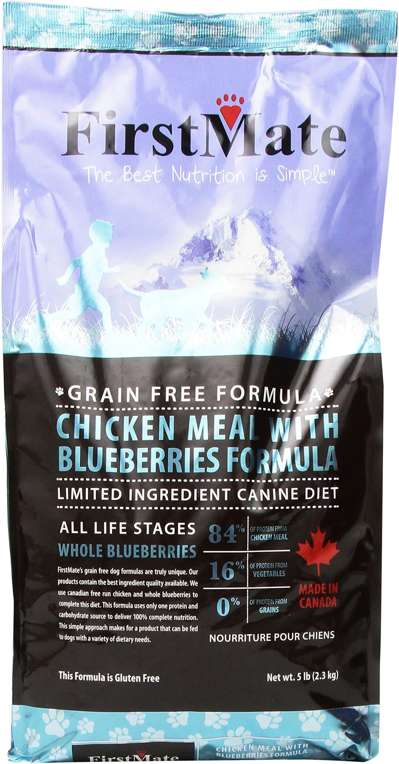 Firstmate Pet Foods Chicken With Blueberries Dog Food, 5