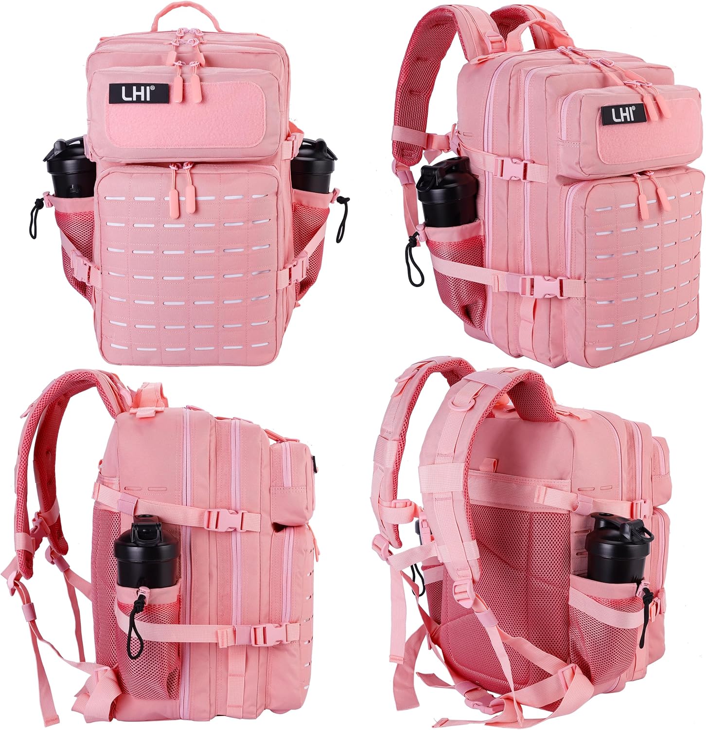 LHI Tactical Military Backpack for Men 25L/45L Large Molle Army Assault Pack 3 Day Hiking Rucksack With Bottle Holder - Image 2