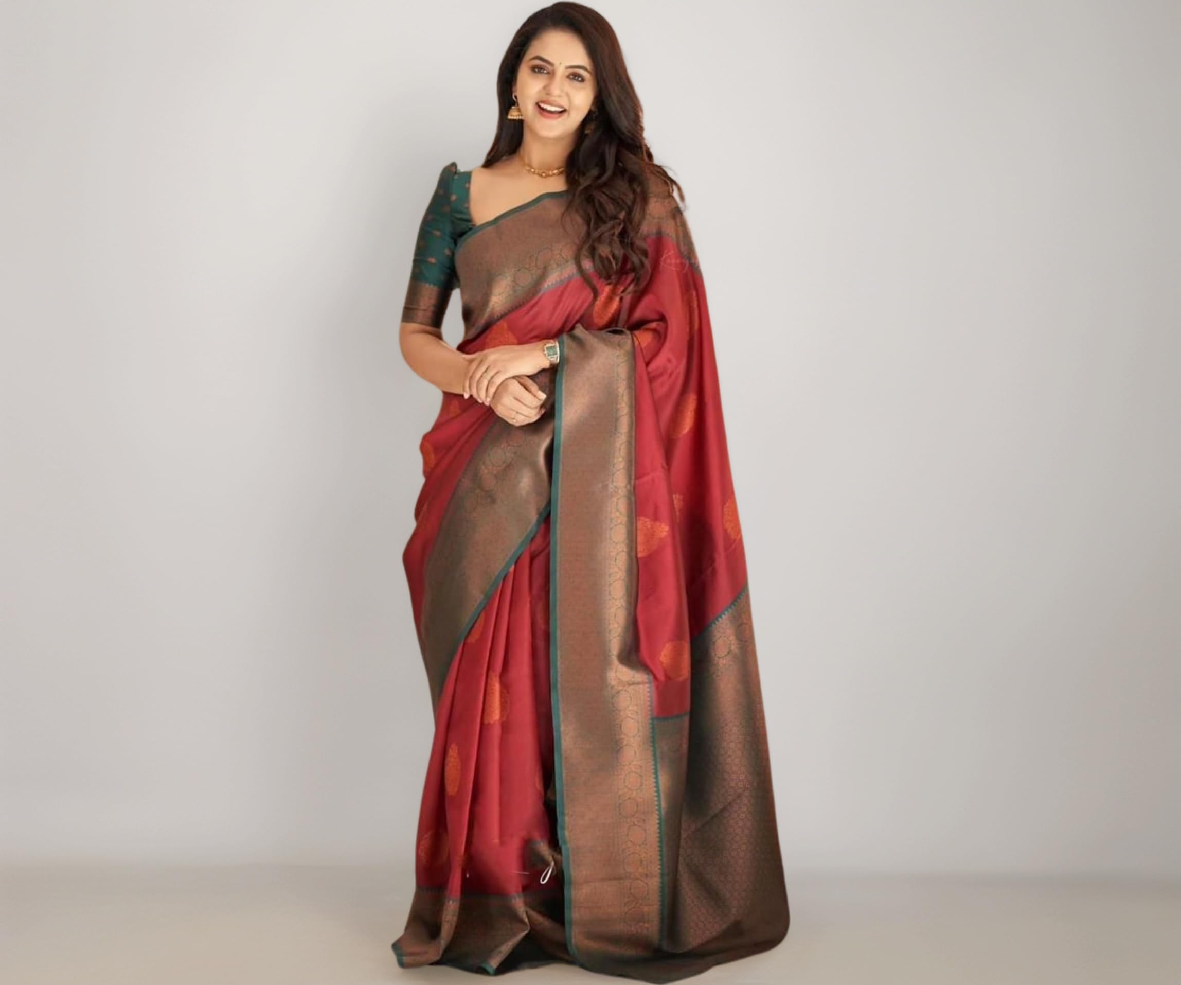 Shiv Textiles Silk Saree for Women - Ethnic Wear for Daily, Office & Festive Occasions