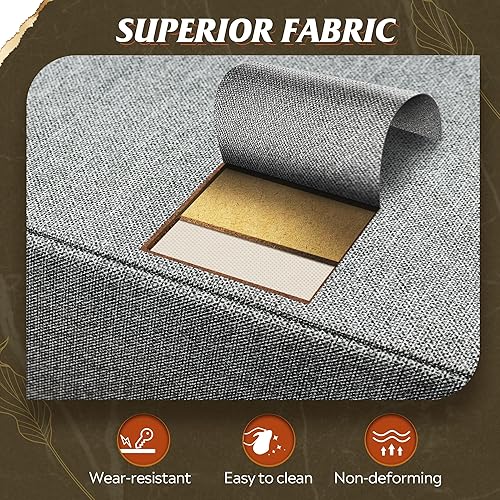 Miniatura 6 de WLIVE Cómoda con 3 cajones, mesita de noche de tela, unidad organizadora, cómoda de almacenamiento para dormitorio, pasillo, entrada, armarios,