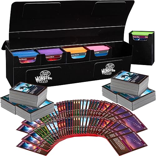 Miniatura 3 de MONSTER PROTECTORS Caja de almacenamiento magnética Deca Deck Mega - 10 bandejas extraíbles para juegos TCGs, compatible con Yugioh, MTG, Magic The