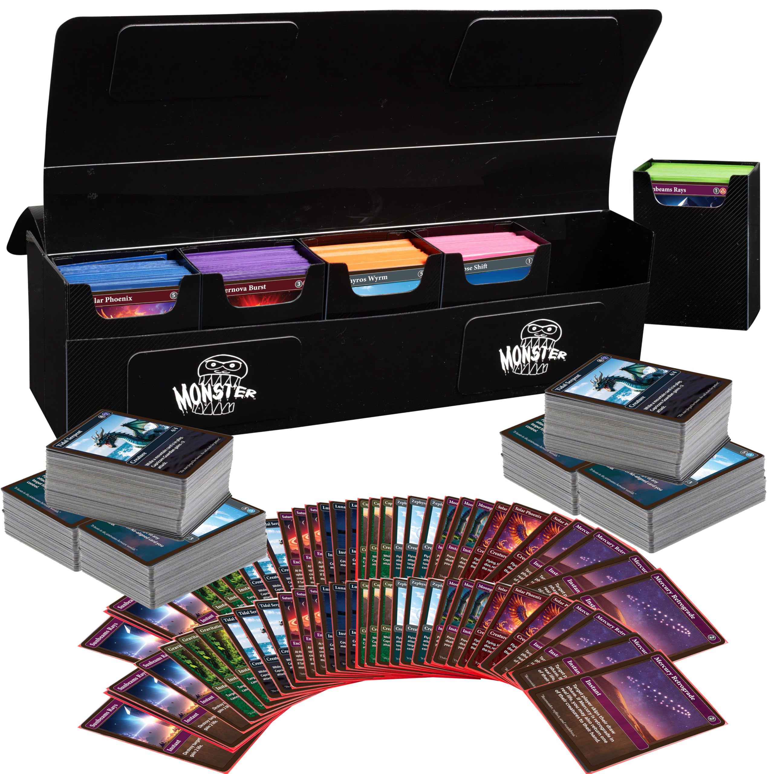 Amazon.com: Monster Protectors Magnetic Deca 10 Deck Box- Black