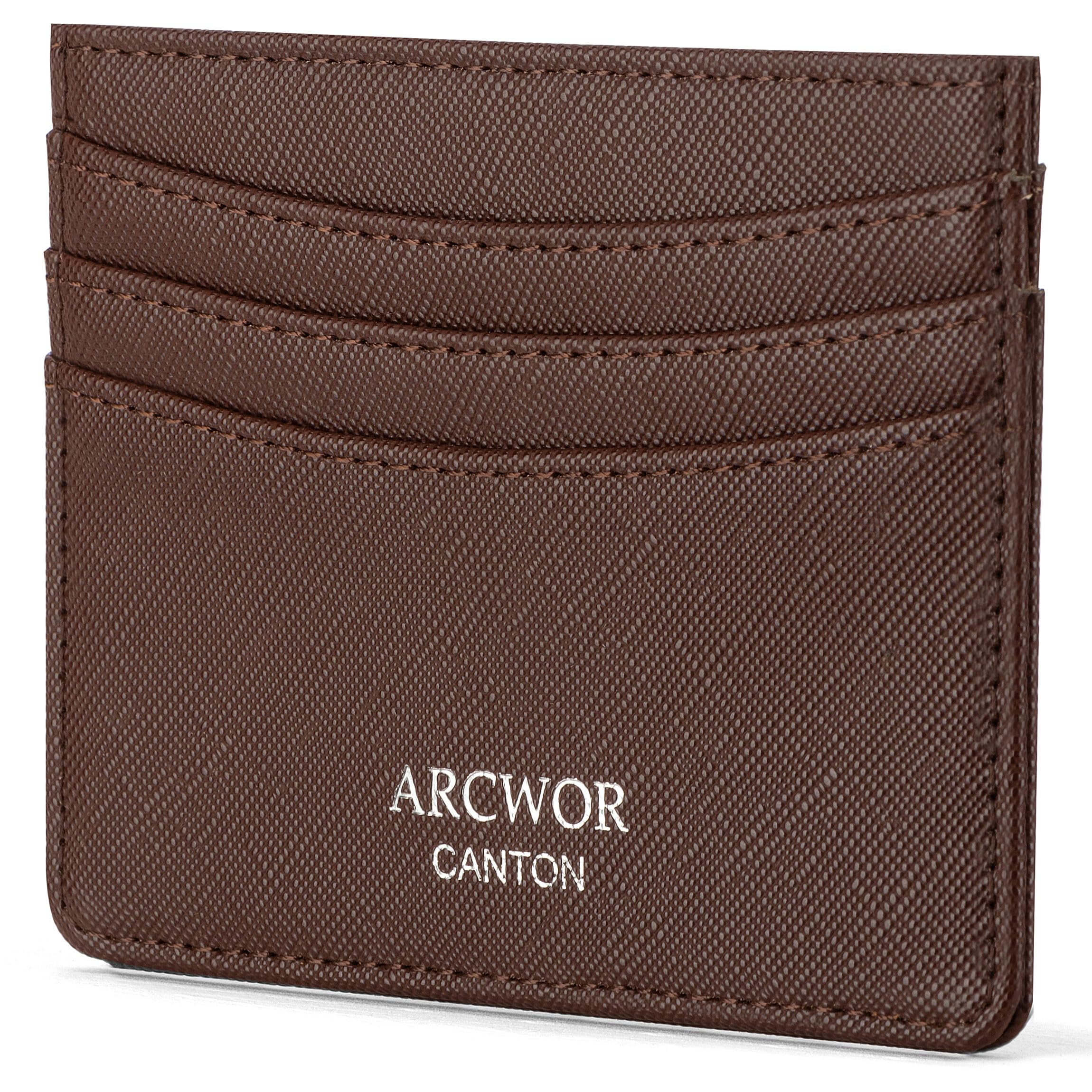 ARCWOR Slim Wallet Minimalist Front Pocket RFID Blocking Men and Women Leather Wallets