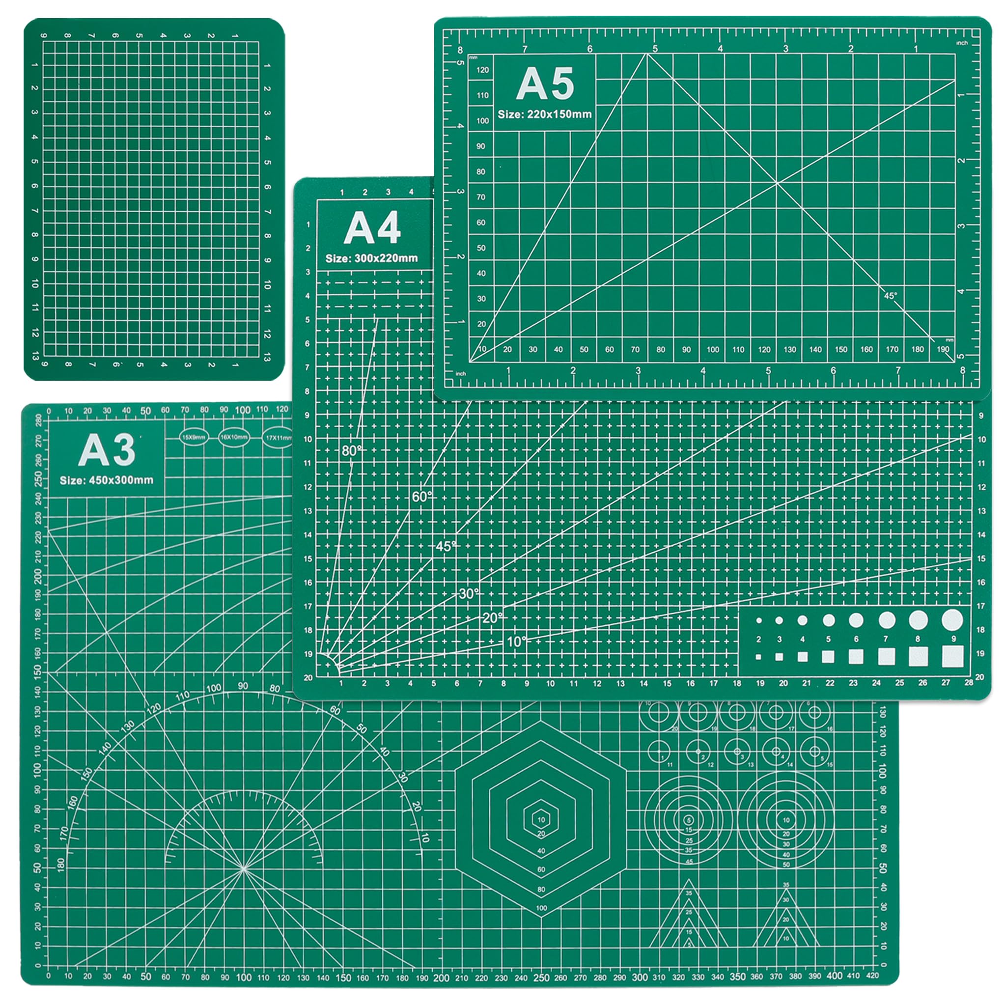 LE-stone Double Sided Craft Cutting Mats 5 Layers Craft Cutting Mat Multi-Sized Tabletop Rotary Cutting Surface Board for Sewing Hobby Scrapbooking Fabric Projects DIY Artwork