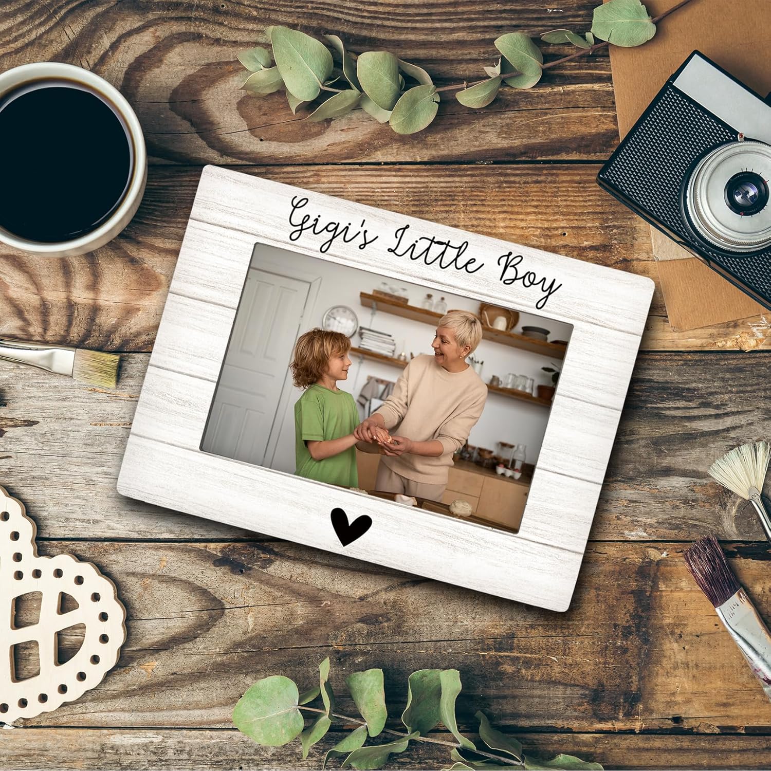 Gigi 4x6 Picture Frame, Grandma Photo Frame, Grandson Photo Frame, GigiGifts for Grandma Mothers Day from Grandson Grandkids, Gigi’s Little Boy Picture Frame for Desk Decor - Image 6