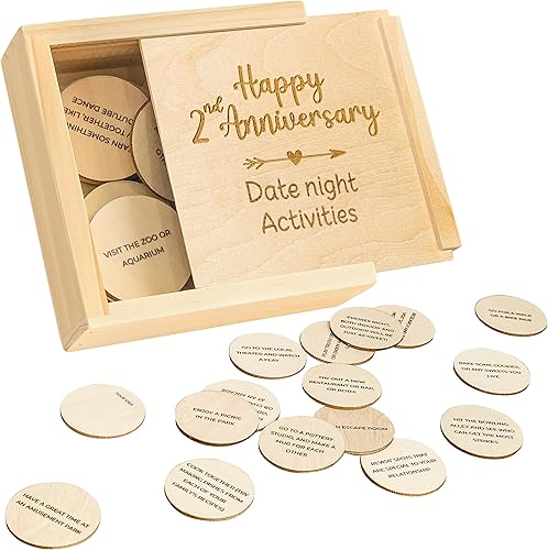 Miniatura 7 de STOFINITY Regalo de madera de 7 años para él y ella regalos de madera de 7 años para esposa marido regalos de matrimonio de 7 años para pareja