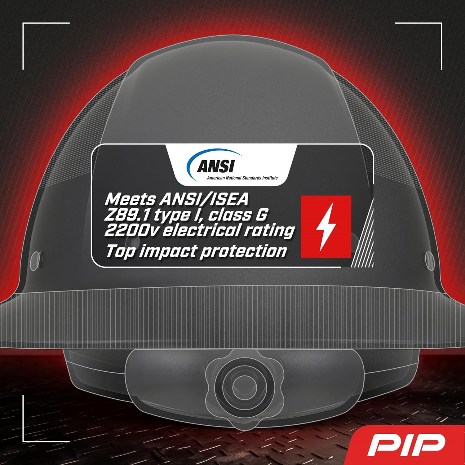 Fiberglass Full Brim Hard Hat with Wheel Ratchet, 8 Point Suspension, ANSI/ISEA Z89.1 Type 1 Certified - Image 7