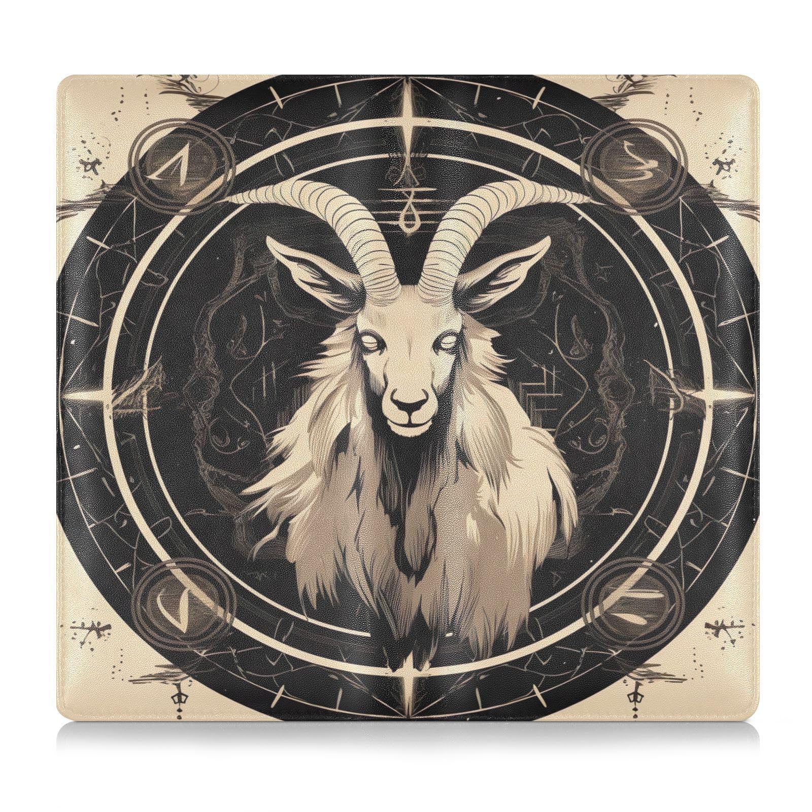 Burbuja Car Registration and Insurance Holder, Satanic Goat Leather Vehicle Glove Box Organizer Document Wallet Accessories Case