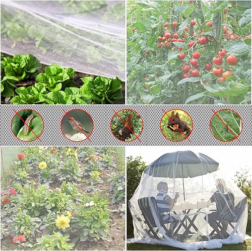 Miniatura 2 de Red de jardín, paquete de 2 mallas ultrafinas de 8 x 24 pies, protección contra plagas para pájaros, mosquiteros, plantas, cubierta para verduras,