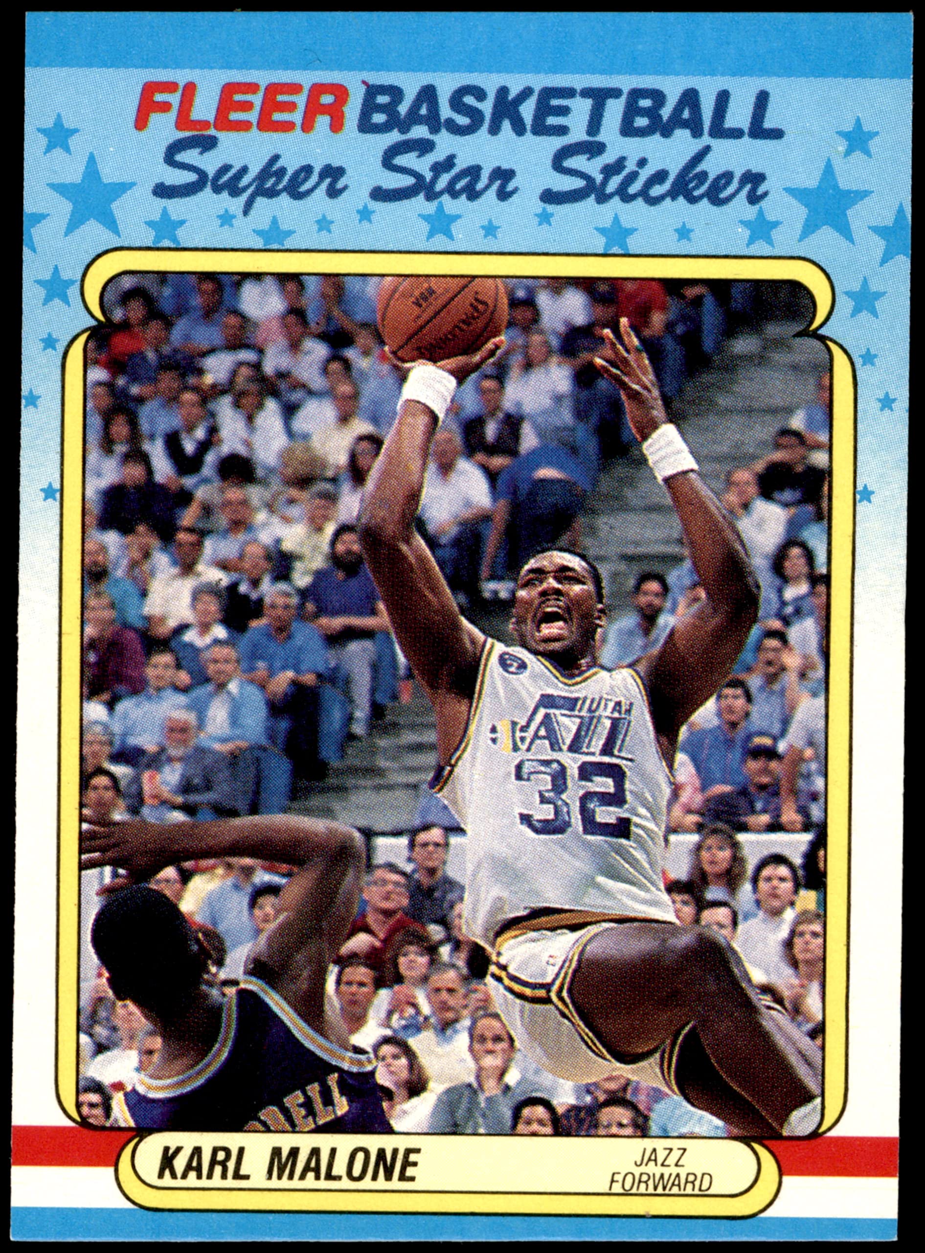 Amazon.com: 1988 Fleer Stickers # 8 Karl Malone Utah Jazz (Basketball Card)  EX/MT Jazz LSU : Collectibles & Fine Art