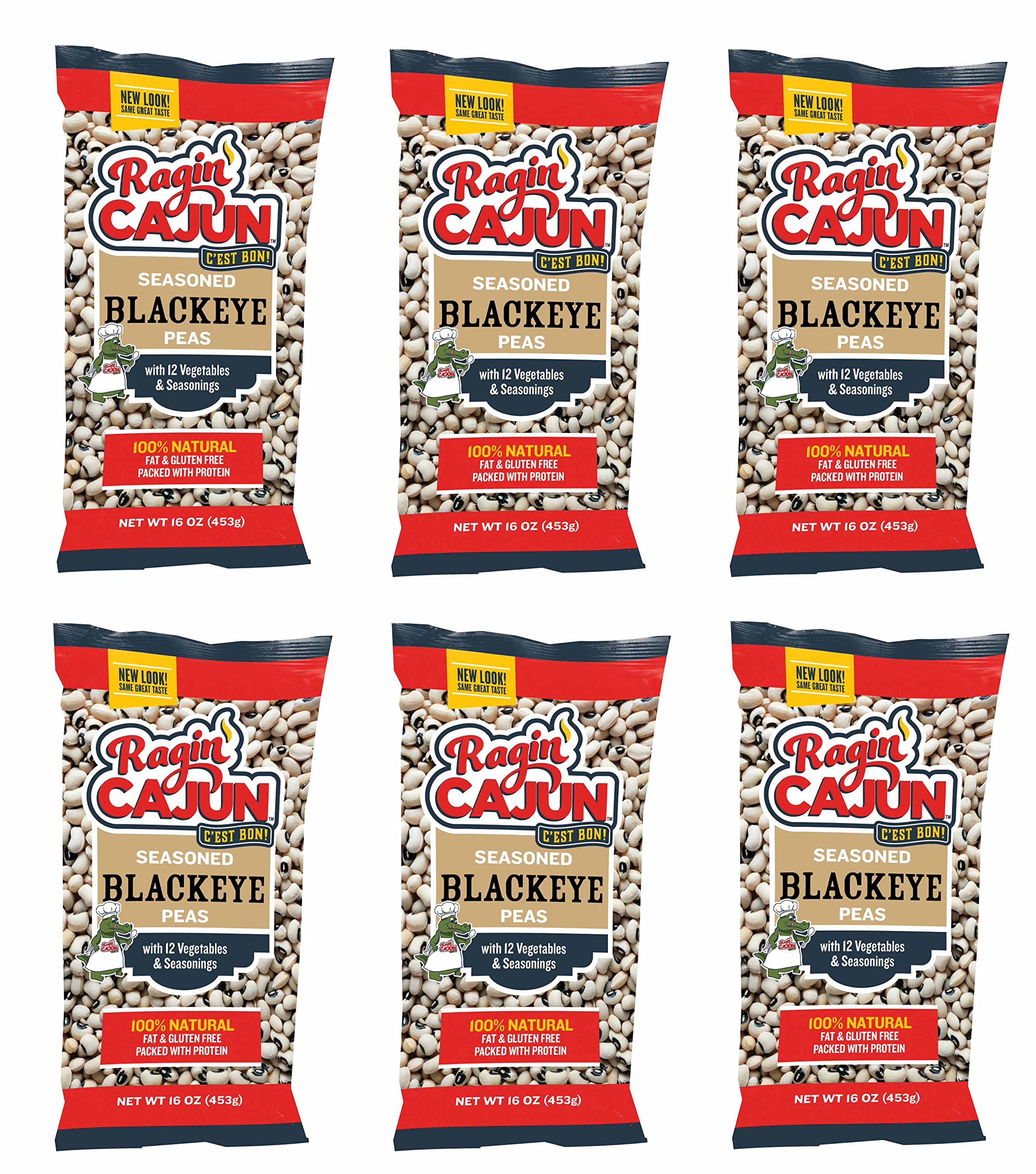 Seasoned Blackeye Beans 16 oz Ragin' Cajun (Pack of 6)