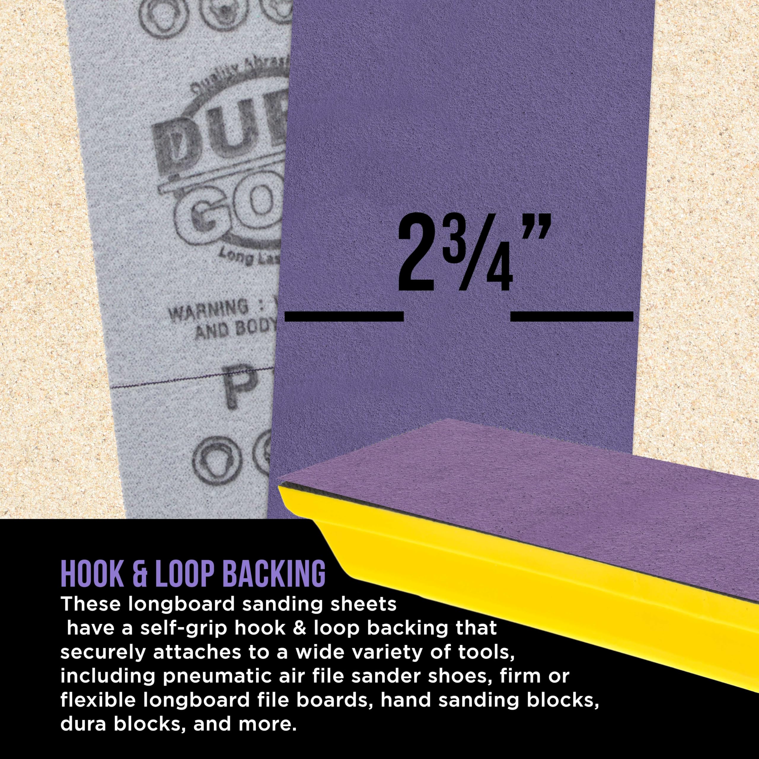 Dura-Gold Rouleau De Papier De Verre Continu Pour Longboard – Grain 80 – Dos Auto-agrippant – 7,3 Cm De Large, 11,7 M De Long – Pour Ponceuses à Air Comprimé Et Travail
