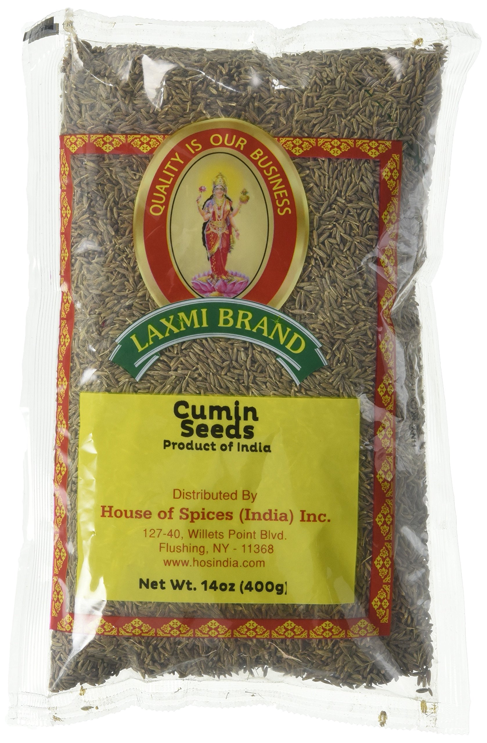 Laxmi All-Natural Dried Cumin Seeds, Traditional Indian Cooking Spices - 14 oz