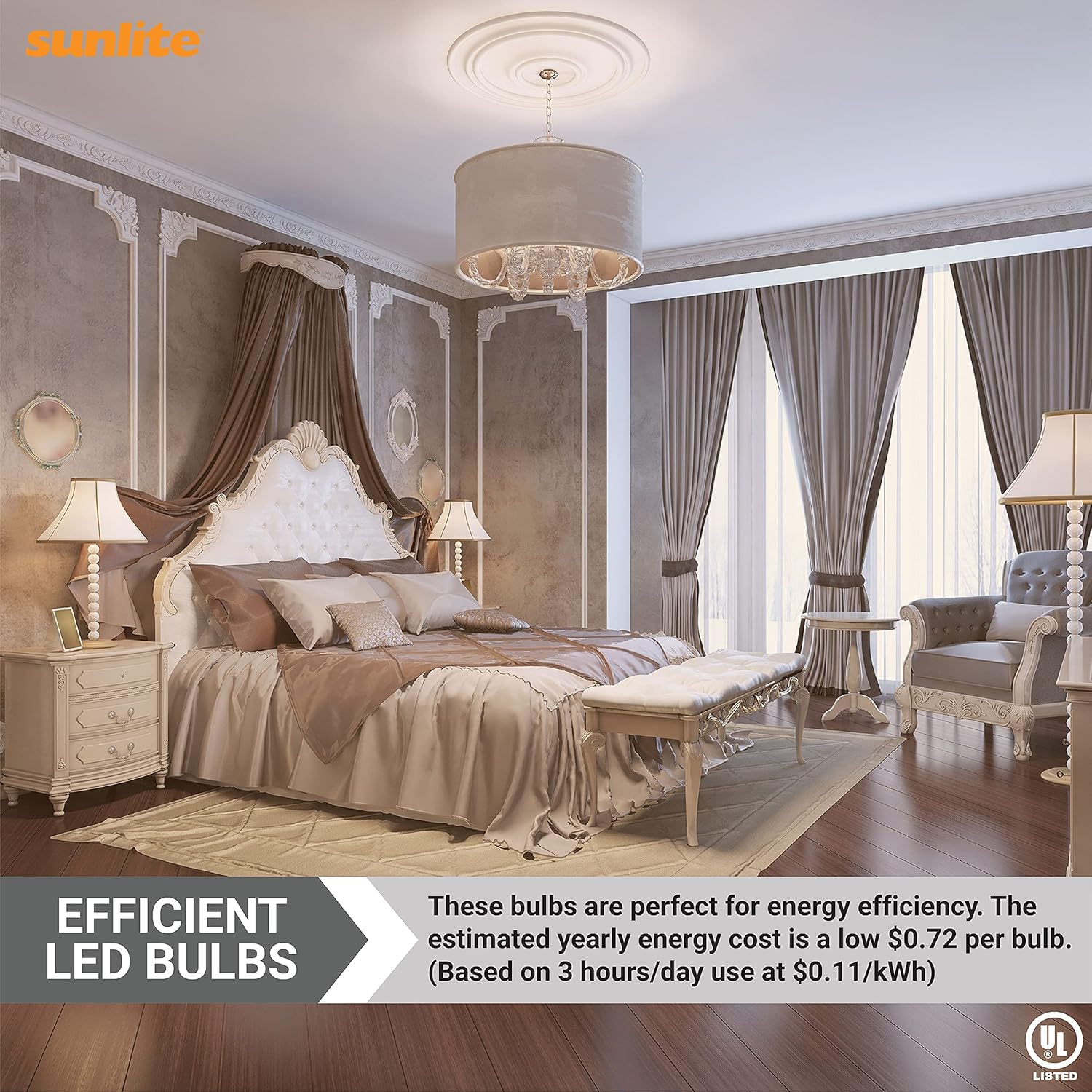 Sunlite LED Edison B11 Torpedo Tip Chandelier Light Bulb, 5 Watts (60W Equivalent), 630 Lumens, Candelabra E12 Base, Non-Dimmable Clear Glass Filament, 220-277 Volt, 2700K Soft White, 12 Count