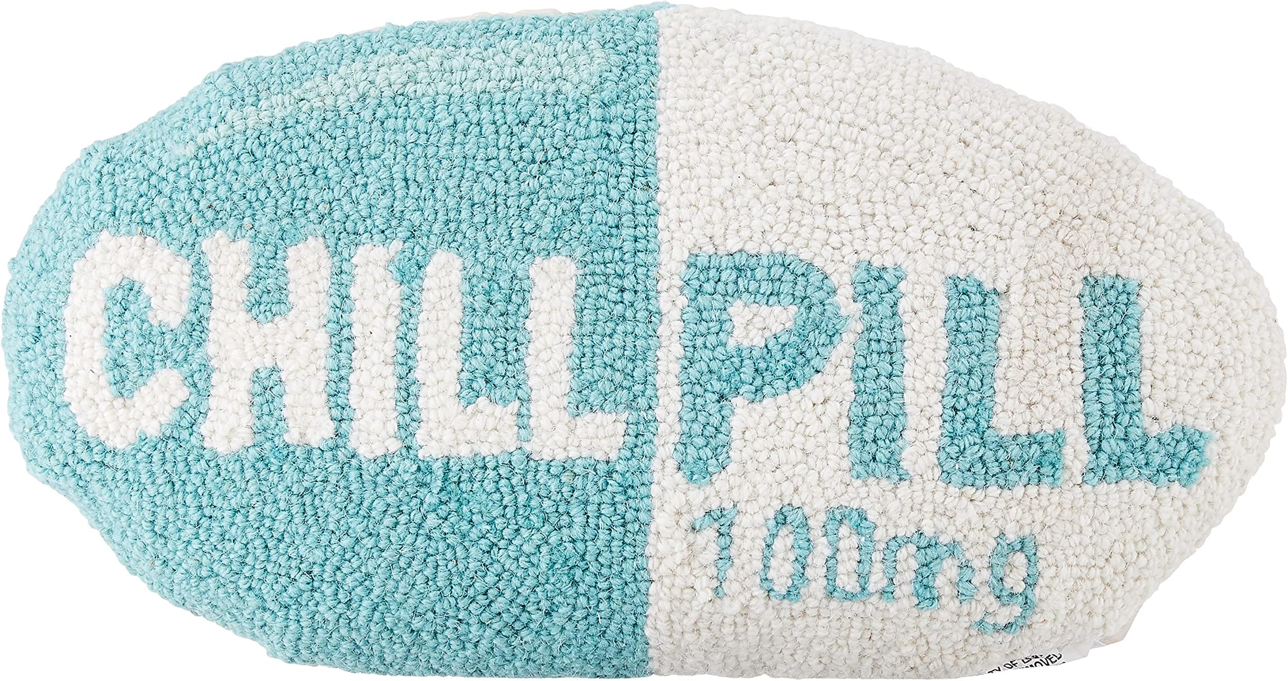Peking Handicraft Chill Pill Hook Pillow, Turquoise