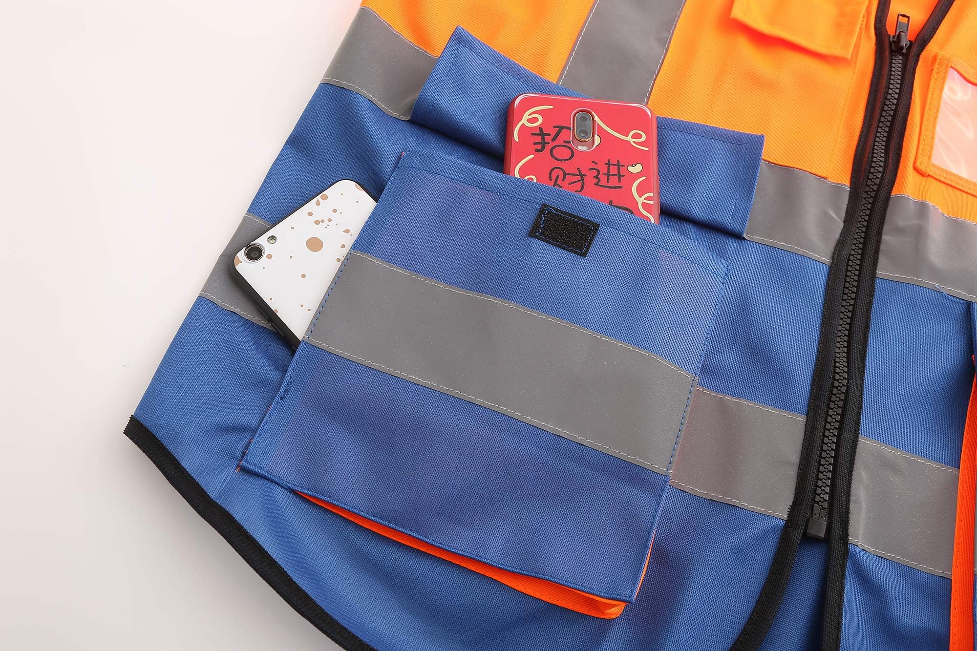 A-SAFETY Pink Safety Vests for Women,Working Safety Vest with Reflective Strips,Medium — view 100
