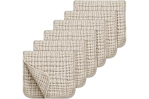 Looxii 100% Cotton Muslin Burp Cloths for Babies