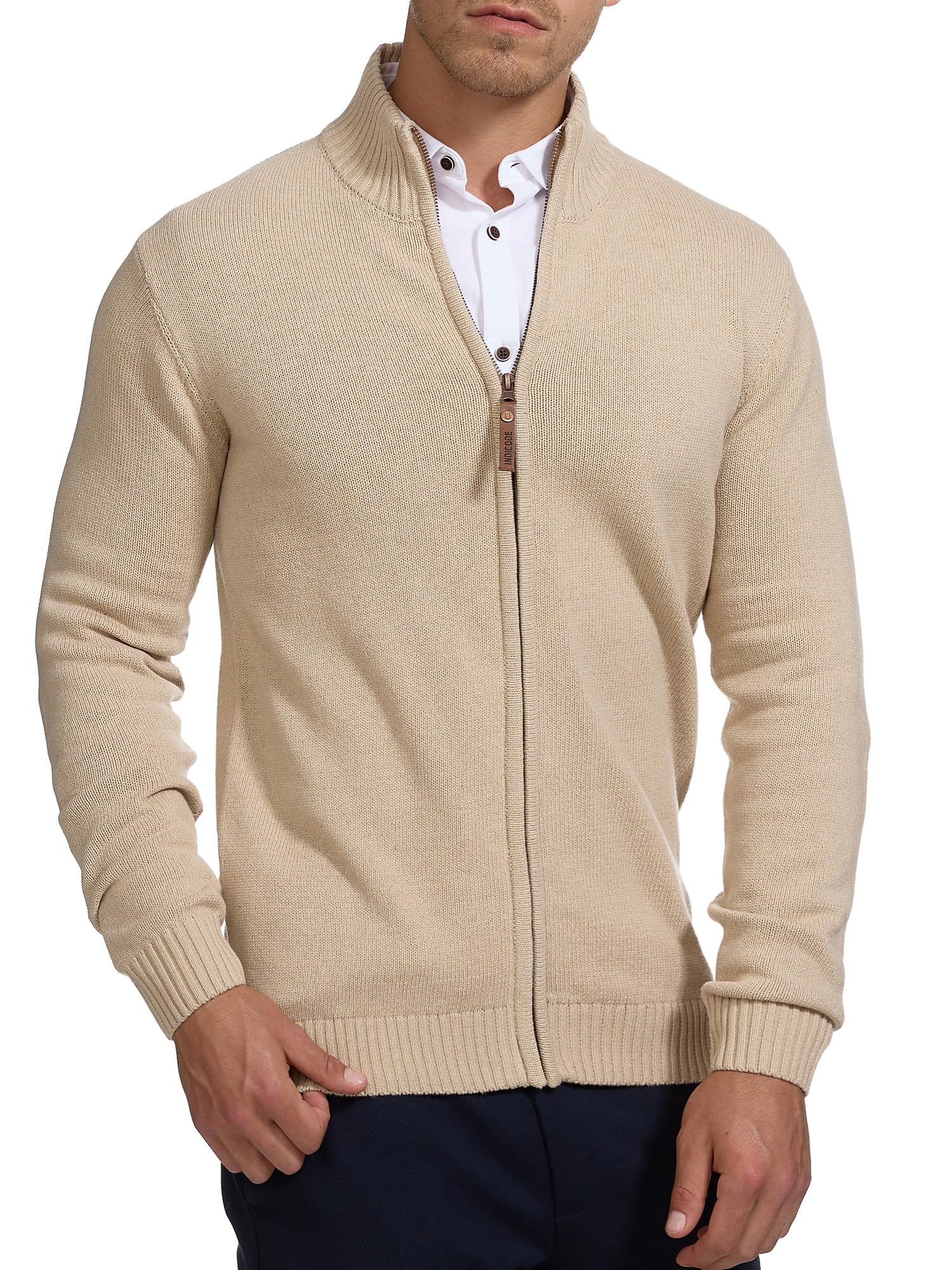 Indicode Cárdigan con Cuello Alto para Hombres