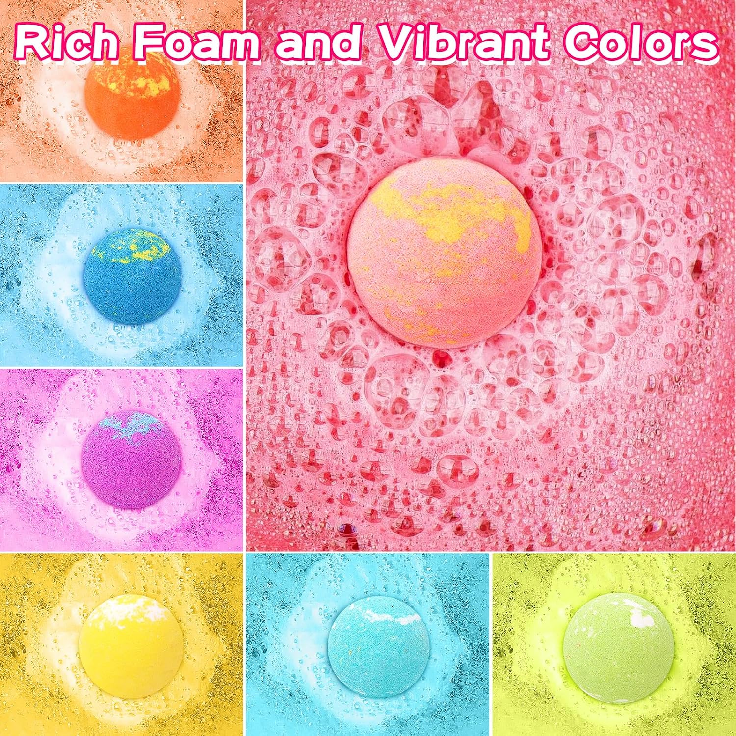 Bath Bombs for Kids with Surprise Inside Princess Toys Natural Bath Bombs Handmade Spa Organic Bubble Bath Bomb Bath Fizzy with Jewelry Set Girls Birthday Christmas Gift