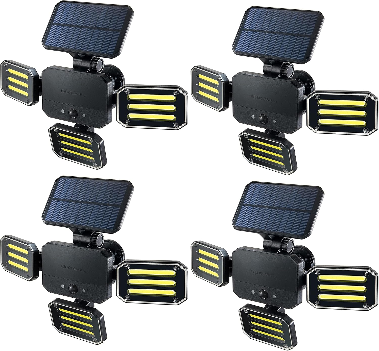Bell+Howell Bionic Flood Light ASON TV, Solar Lights Outdoor Waterproof- 50% Brighter 108 COB-LED's w/Motion Sensor 180° Swivel, Adjustable Panels for Garden, Lawn and Patio As Seen On TV