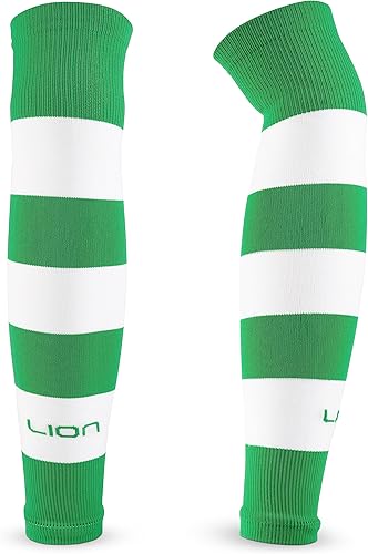 Miniatura 4 de Mangas de pierna para calcetines de fútbol para acompañar calcetines de agarre, se adapta sobre pantorrillasespinilleras, variedad de colores para