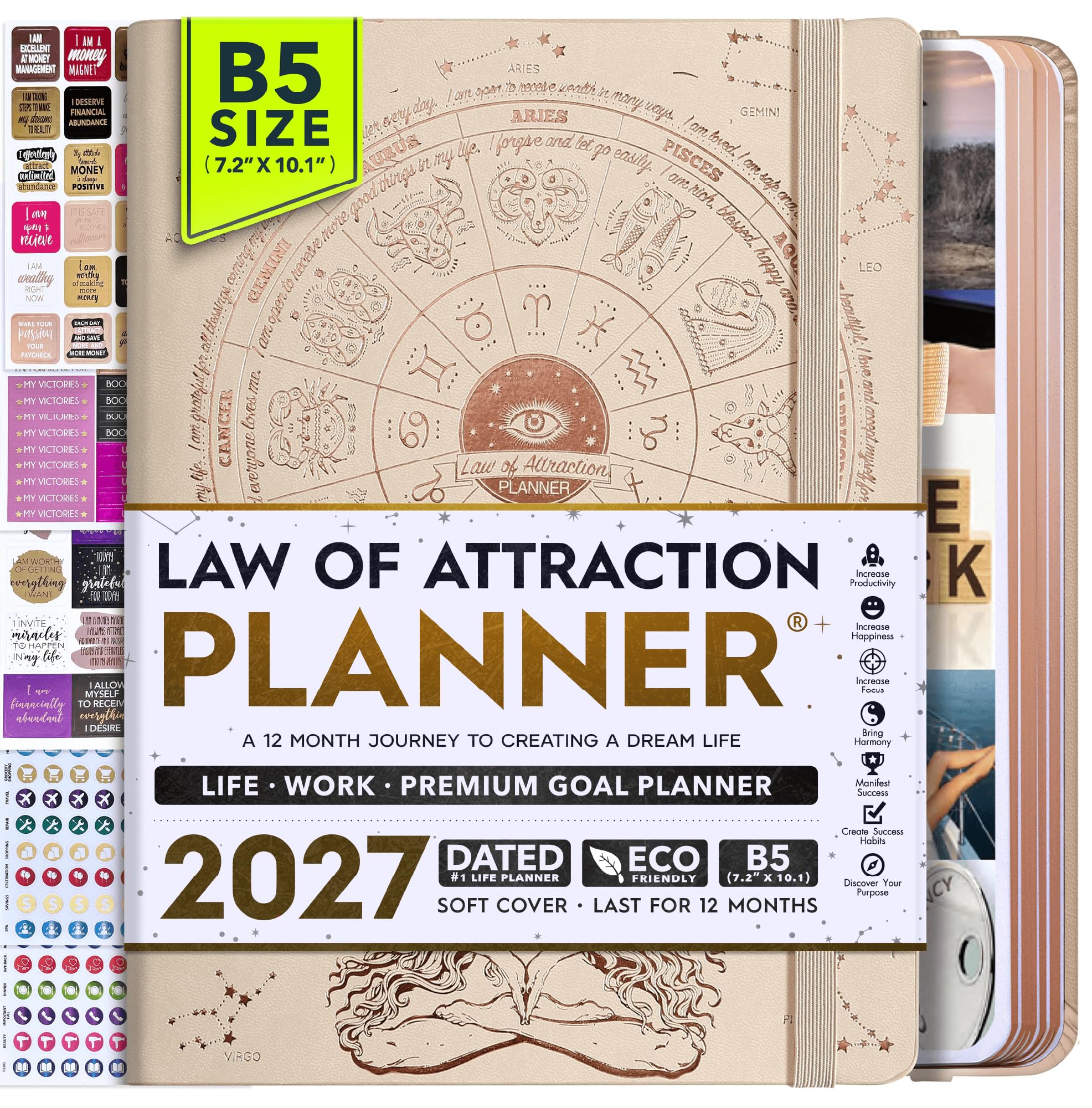 2027 Planner Weekly and Monthly &amp; Manifestation Journal for Women