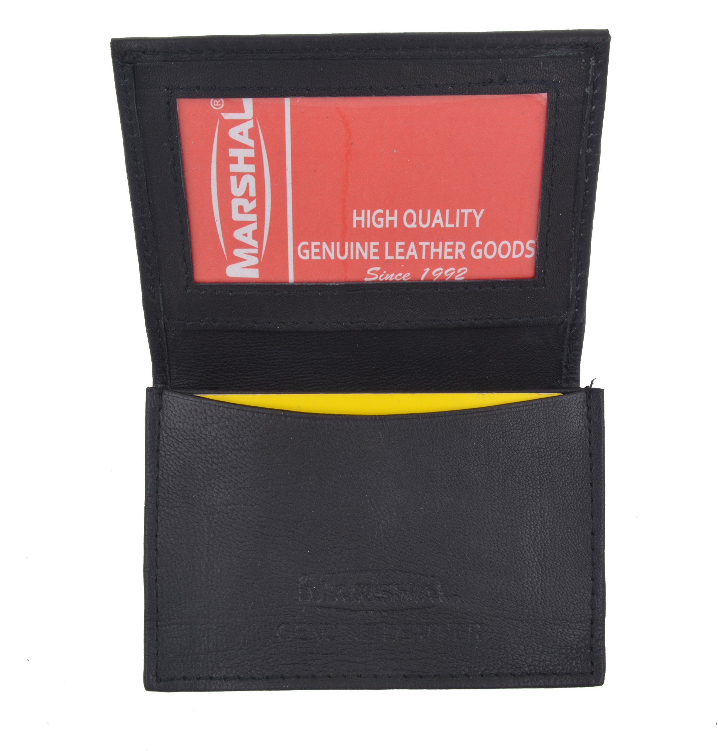 Marshal Camo RFID Blocking Premium Leather Business Card Holder Expandable Camouflage