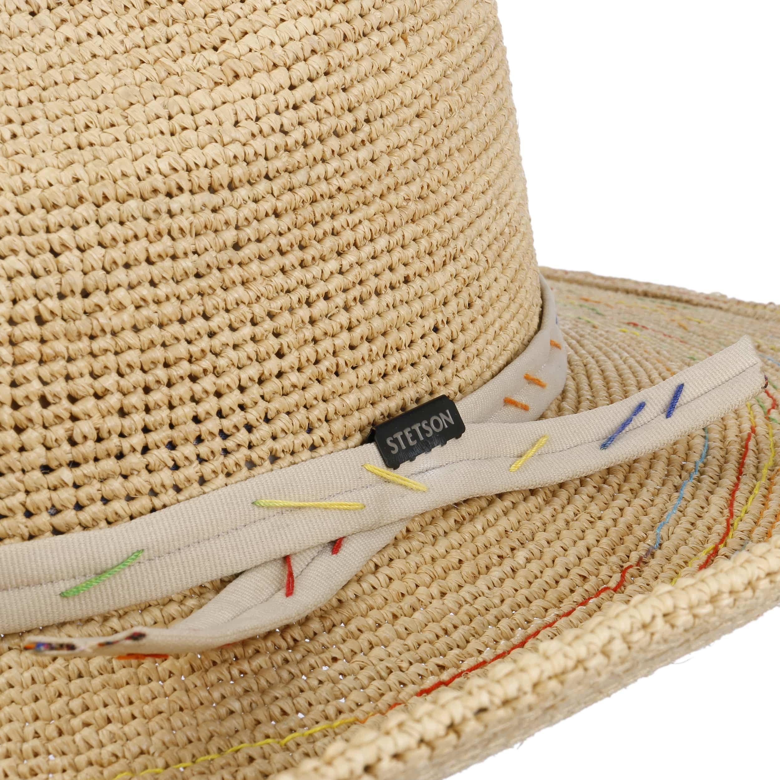 Stetson Western Crochet Strohhut 100% Raffia Damen Sommer
