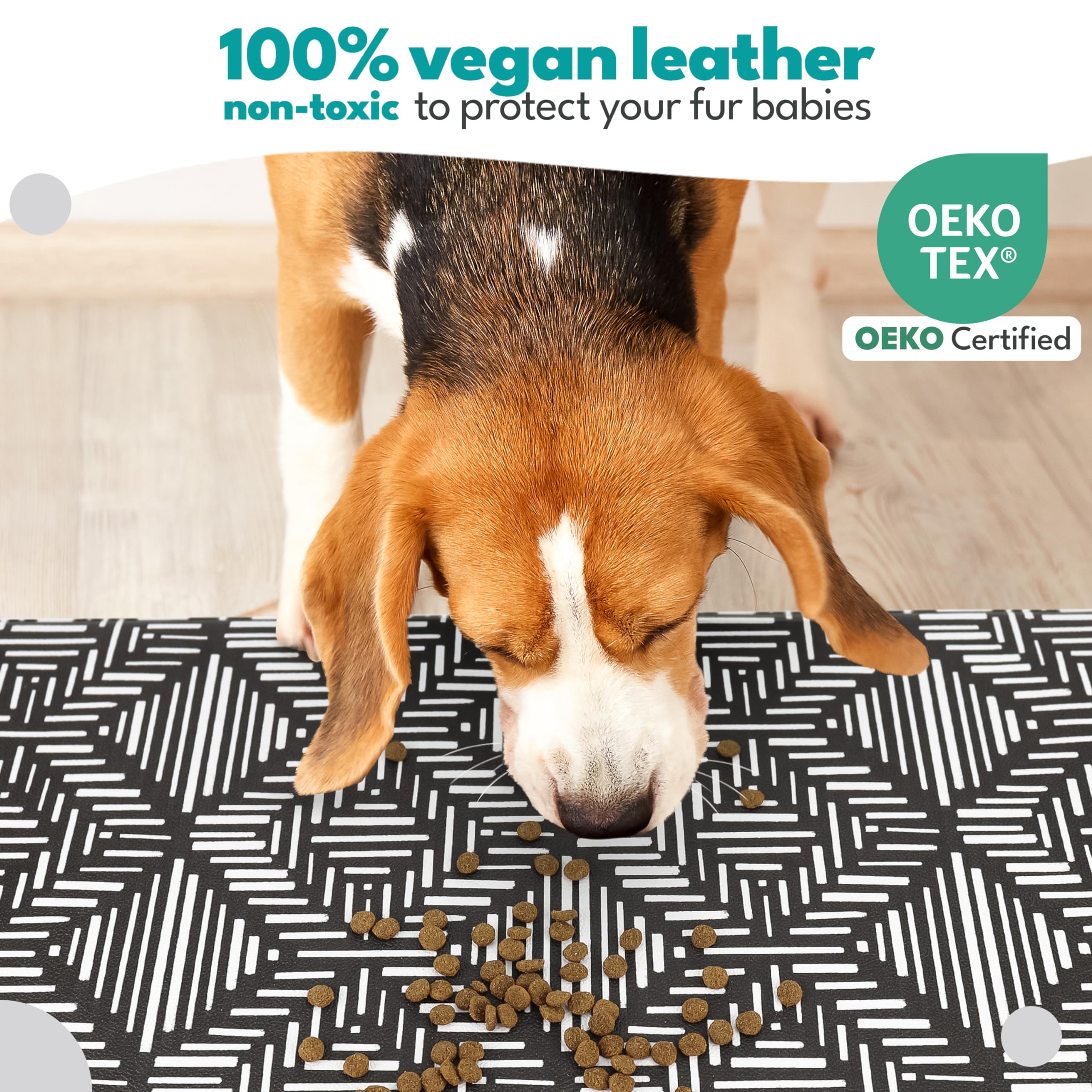 NALALAS Tapis de nourriture bohème pour petit chien et chat – Tapis de nourriture imperméable pour petits chiens et chats – Tapis de nourriture pour chats et petits chiens – Tapis de gamelle