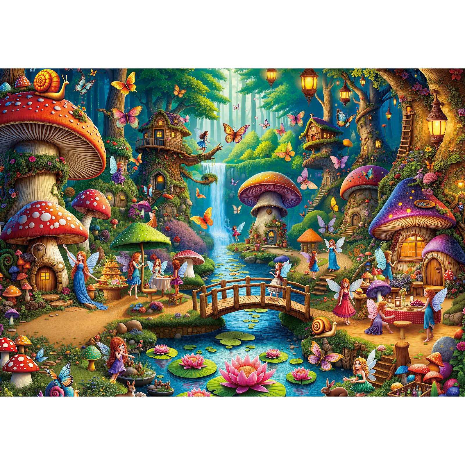 Rocorose Mushroom House 500 Piece Puzzle