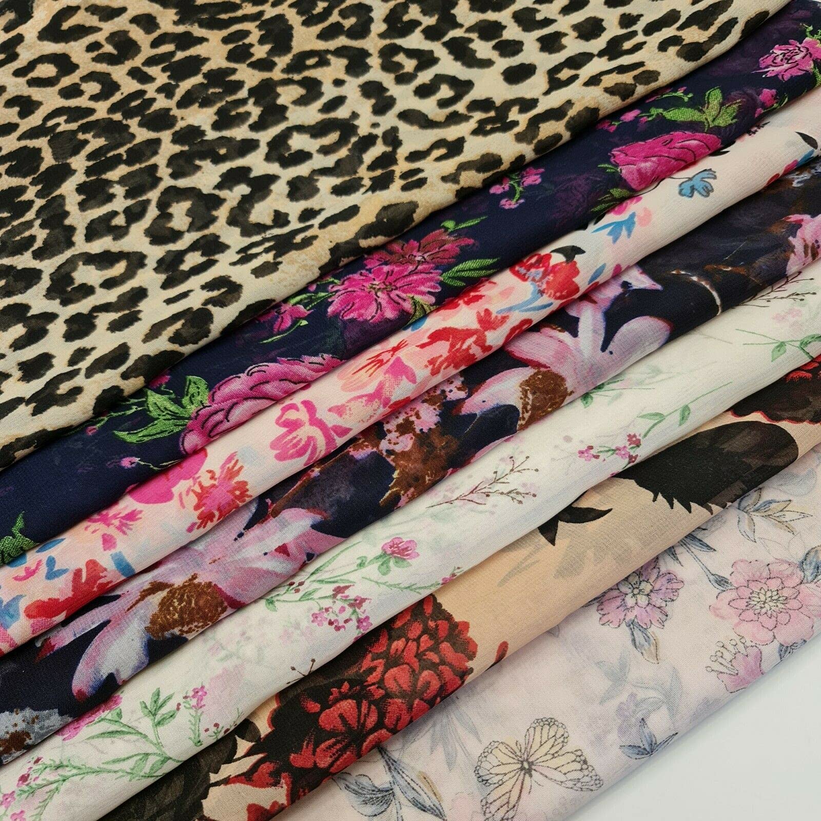 Tessuto con Stampa Floreale Altezza 150cm 25085