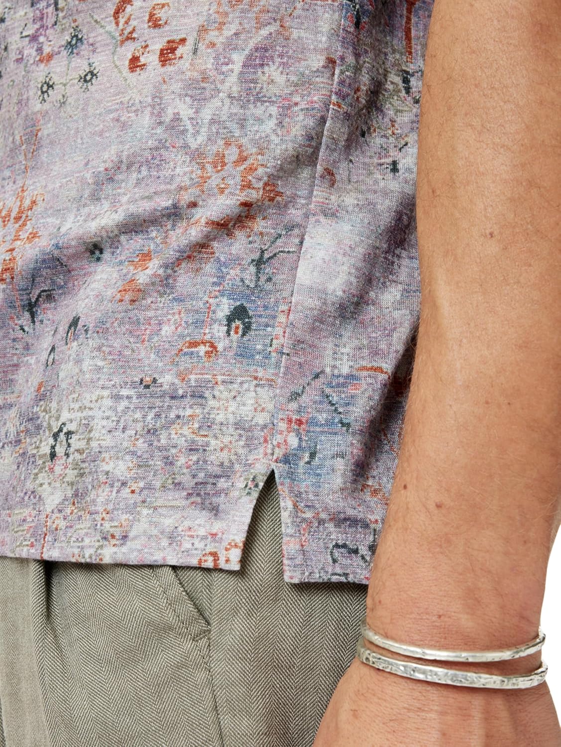 John Varvatos Men's Espino Camp Shirt