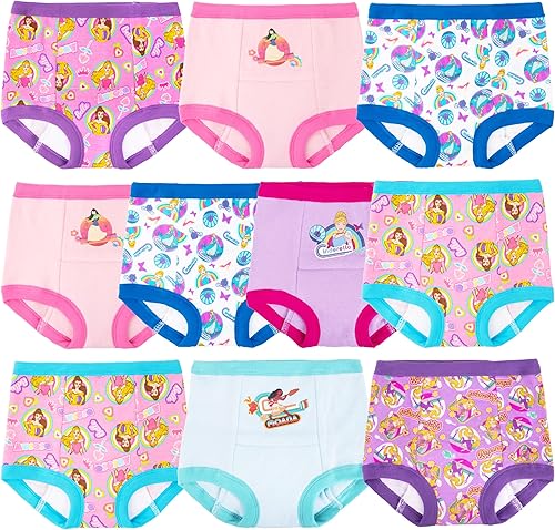 Disney Pantalón de entrenamiento y kit de iniciación para niñas de princesa para niños pequeños, incluye calcomanías y tabla de seguimiento, tamaños