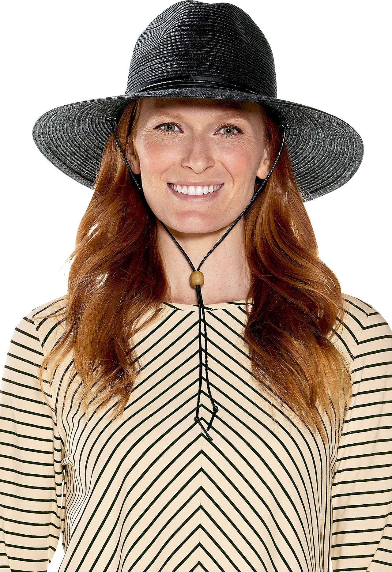 Coolibar UPF 50+ Women's Tempe Sun Hat - Sun Protective (One Size- Black)
