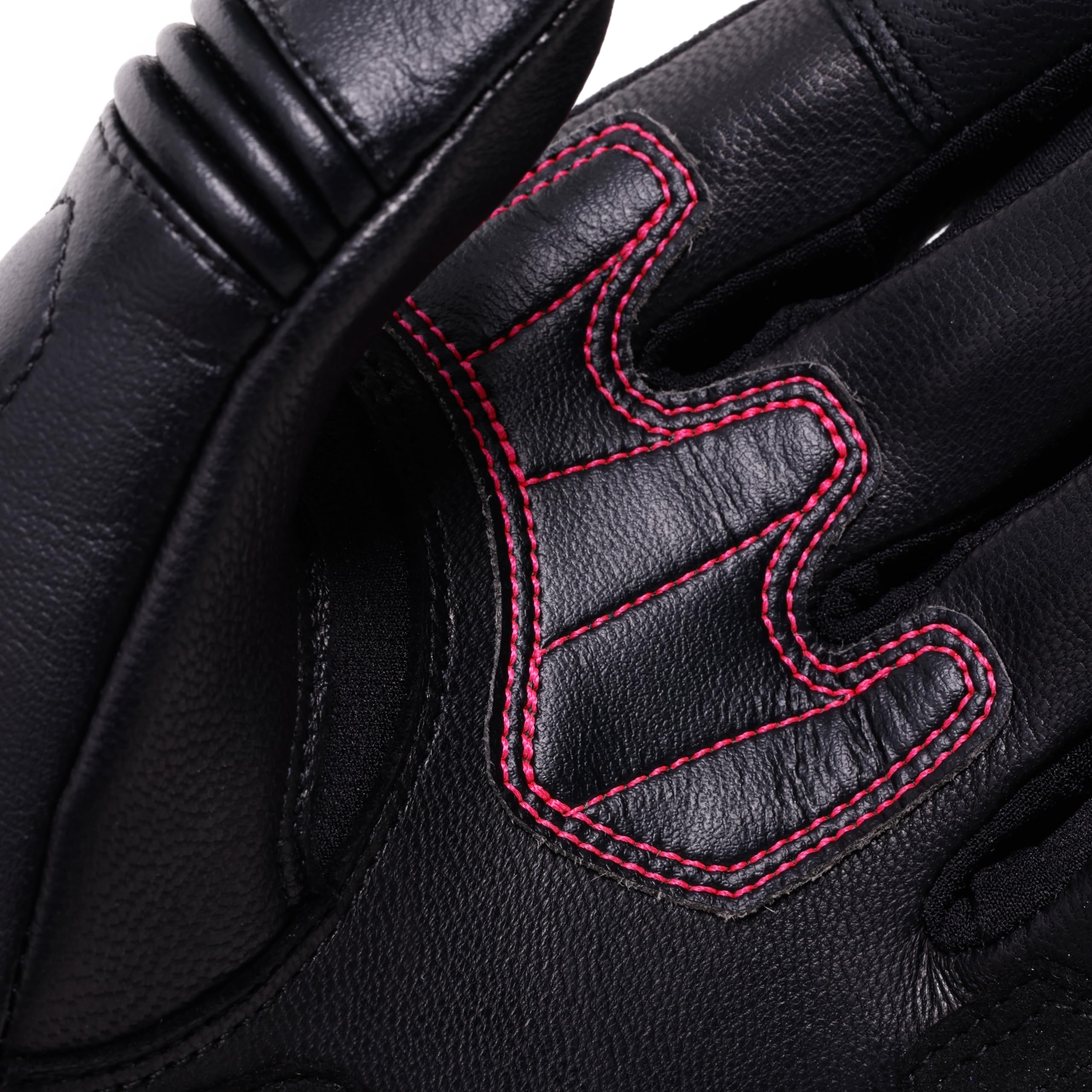 DAINESE Reacto Carbon Short Gloves Wmn, Guanti Moto Corti Donna in Pelle con Protezione Nocche in Carbonio e Imbottiture Palmo e Dita Smart Touch, Per Donna, Black/Fluo Pink, XL